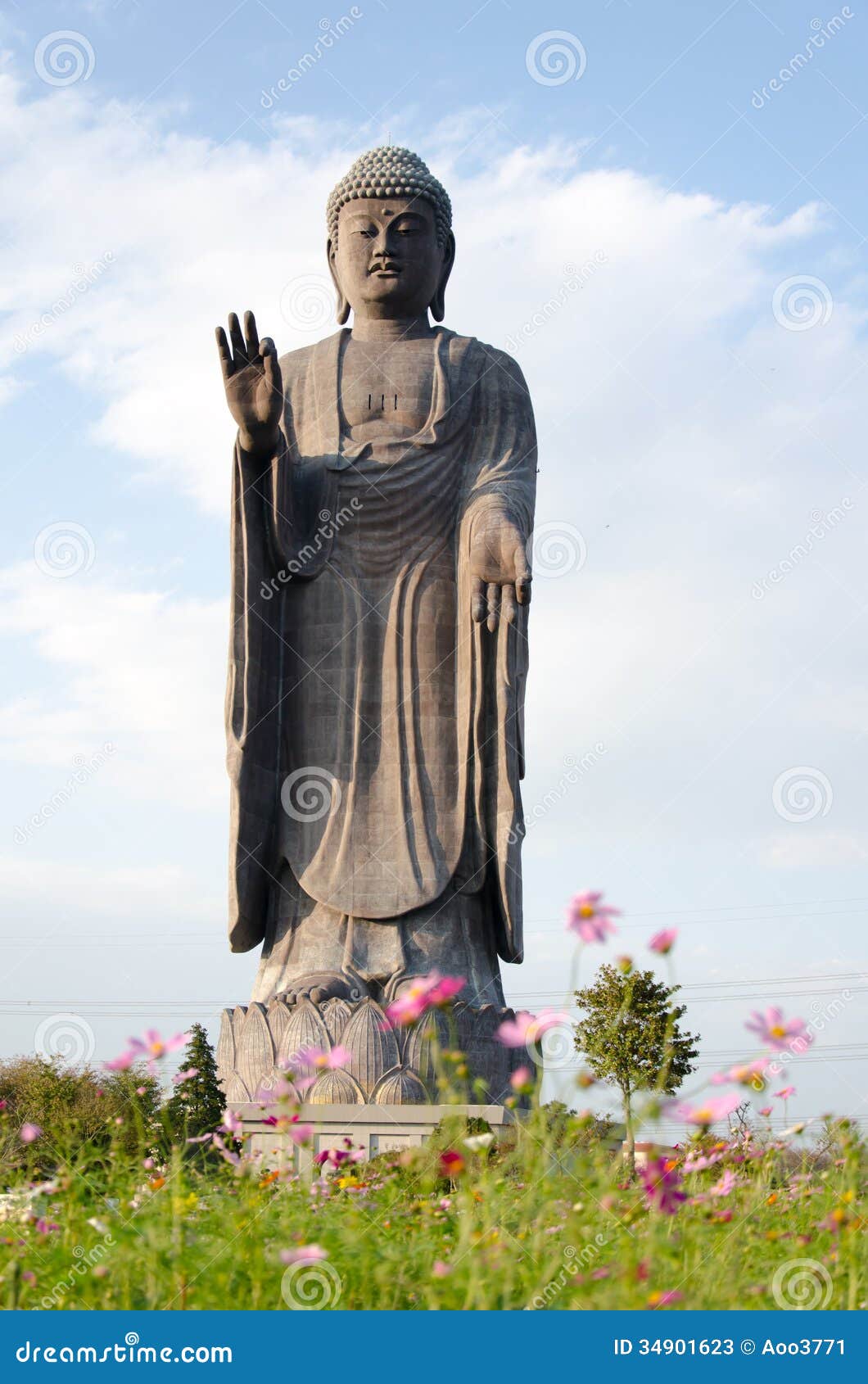 Standing Buddha stock image. Image of ancient, meditation 34901623