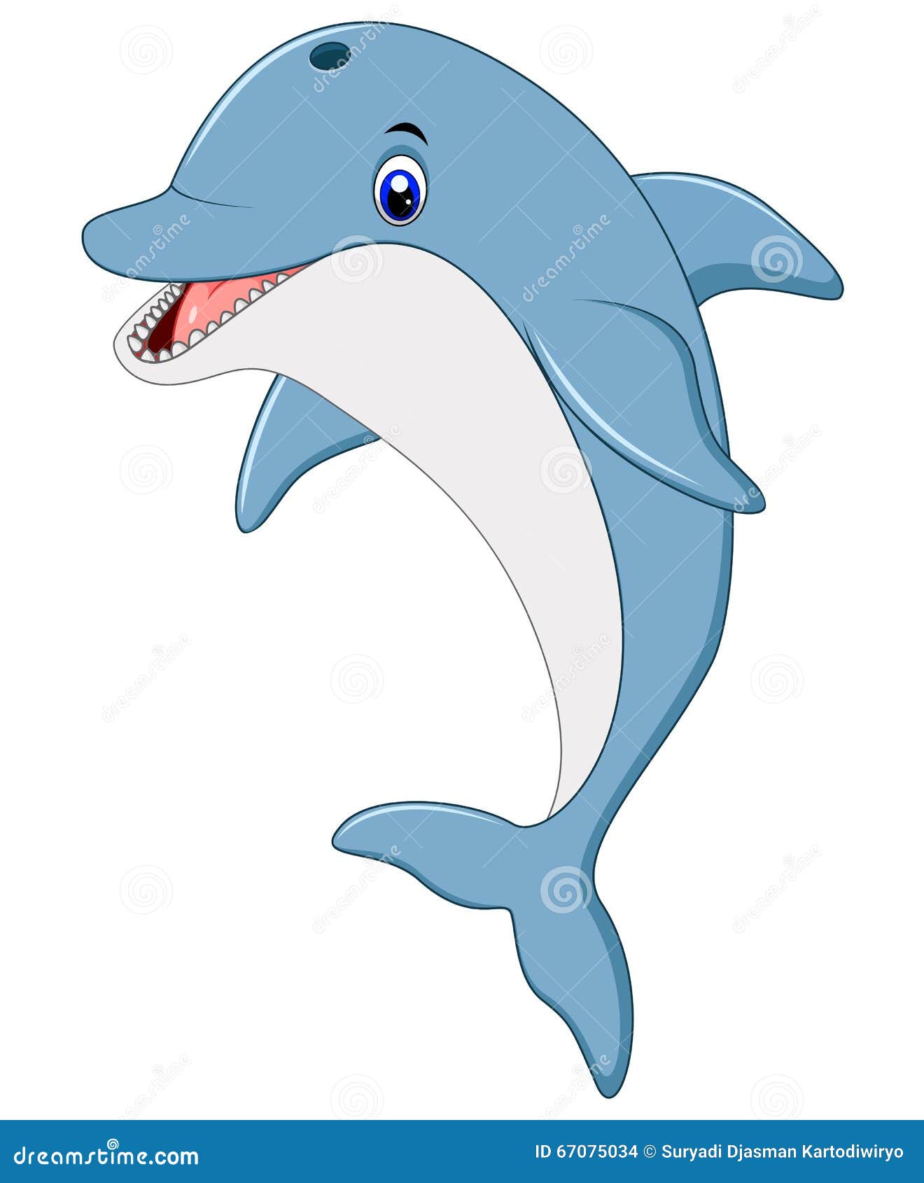standing dolphin illustration stock vector - illustration