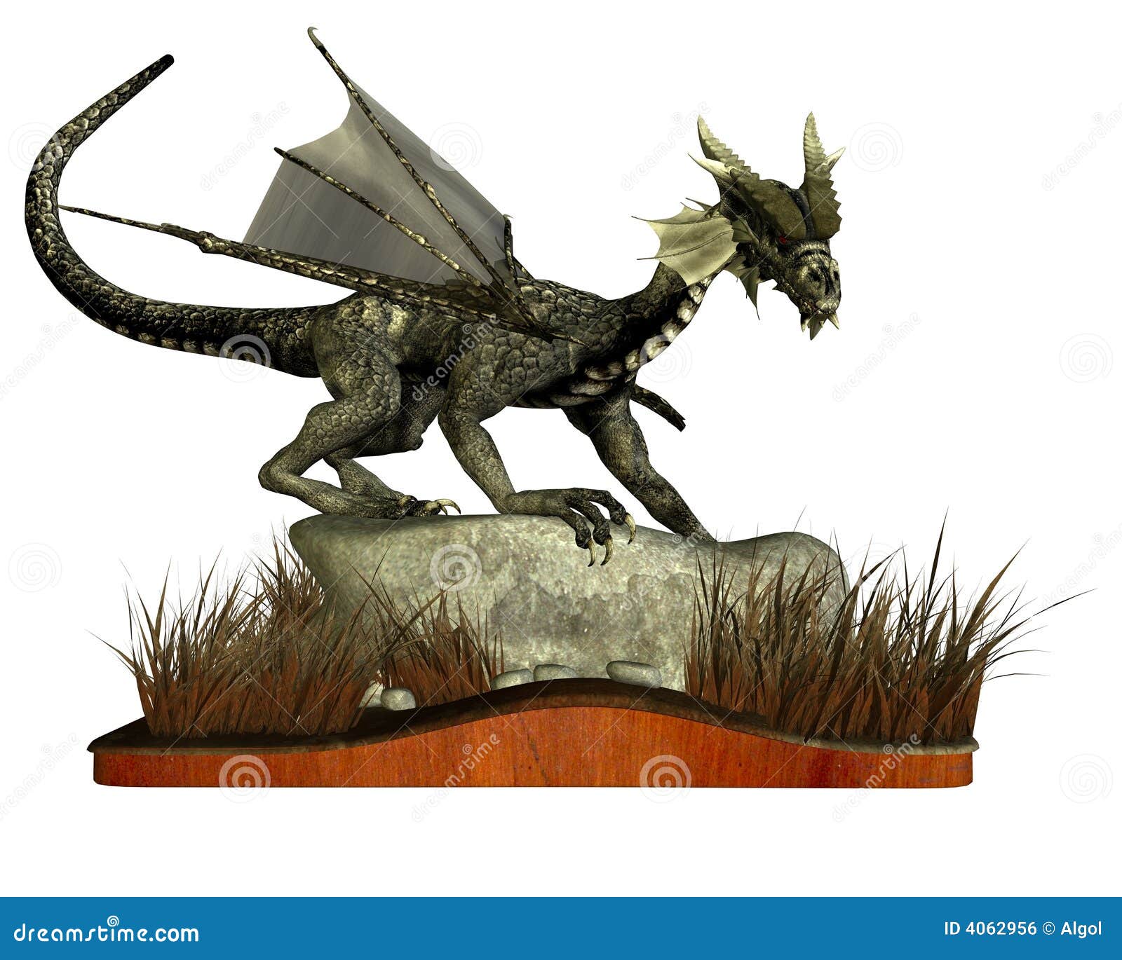 Standing Dragon stock illustration. Illustration of wings 4062956