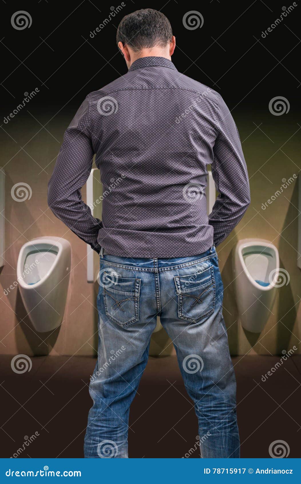 Man Peeing Jeans