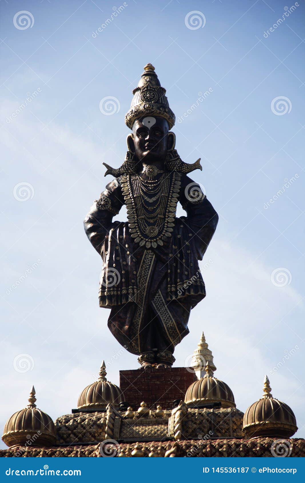Standing Statue of Lord Vitthal, Close-up, during Ganpati Festival ...