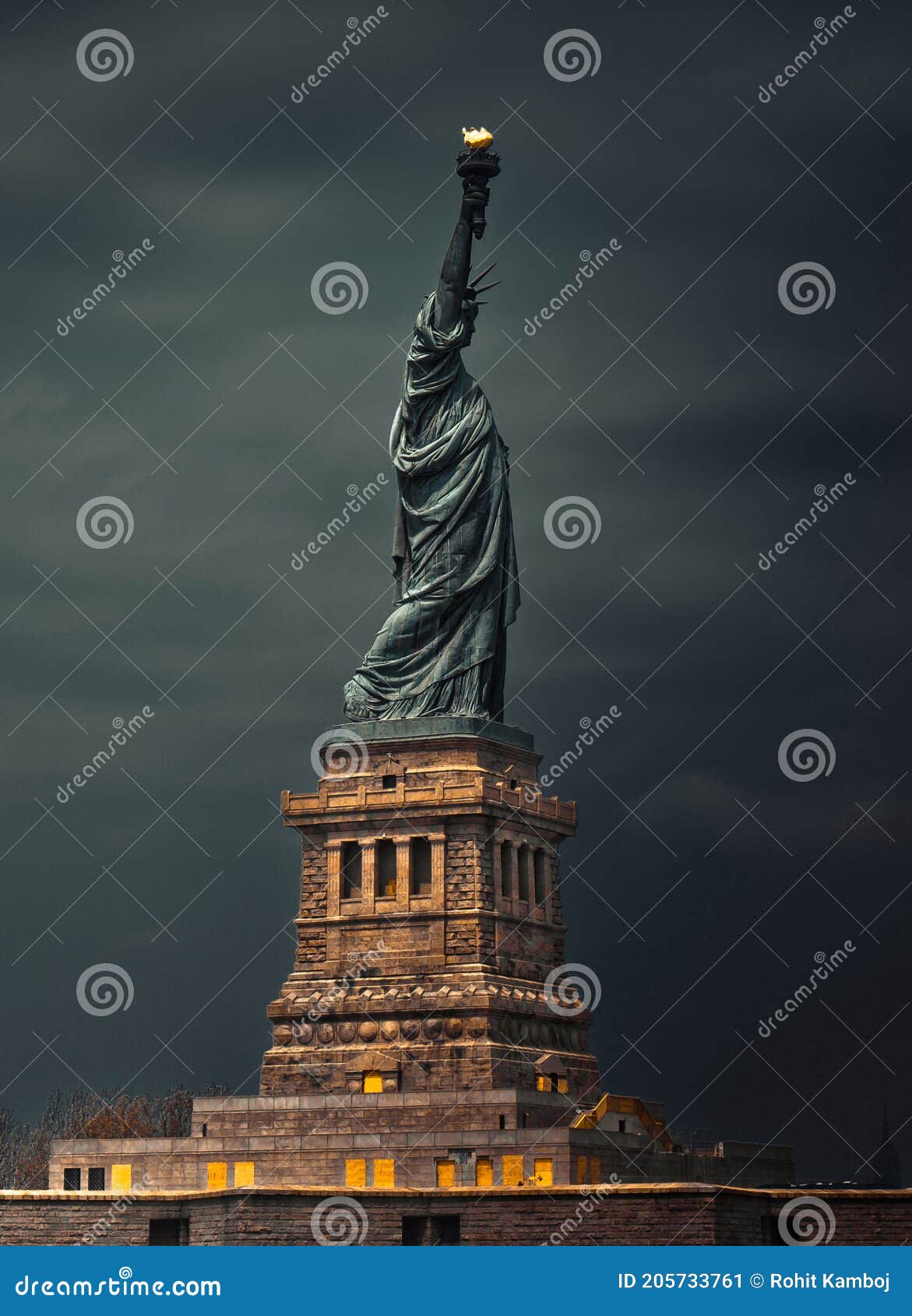 Standing Tall Statue of Liberty Stock Image Image of landmark
