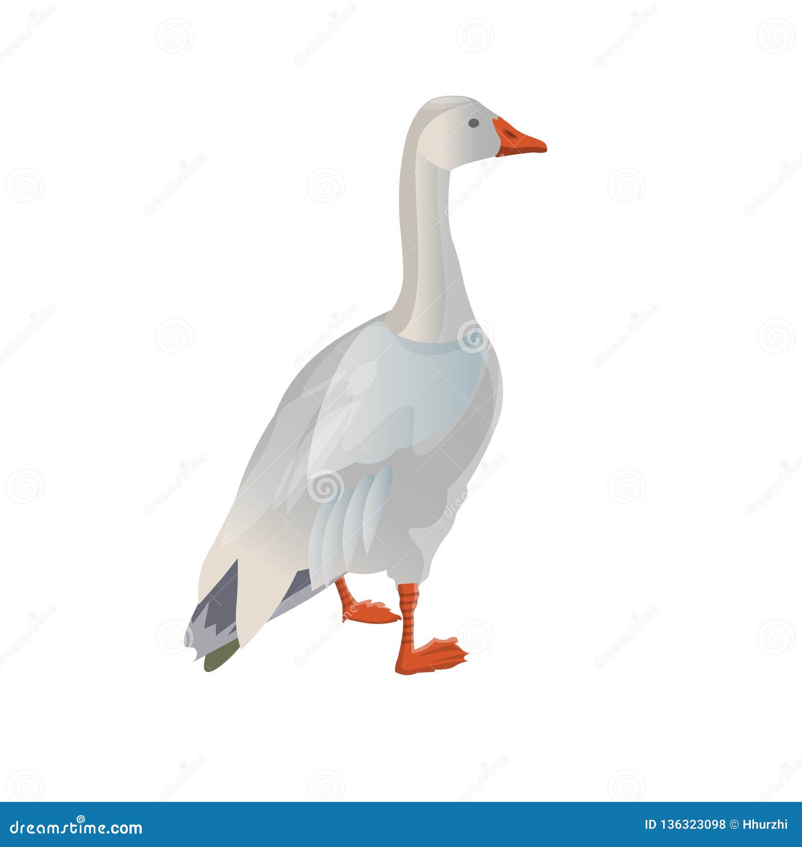 Download White goose vector stock vector. Illustration of character ...
