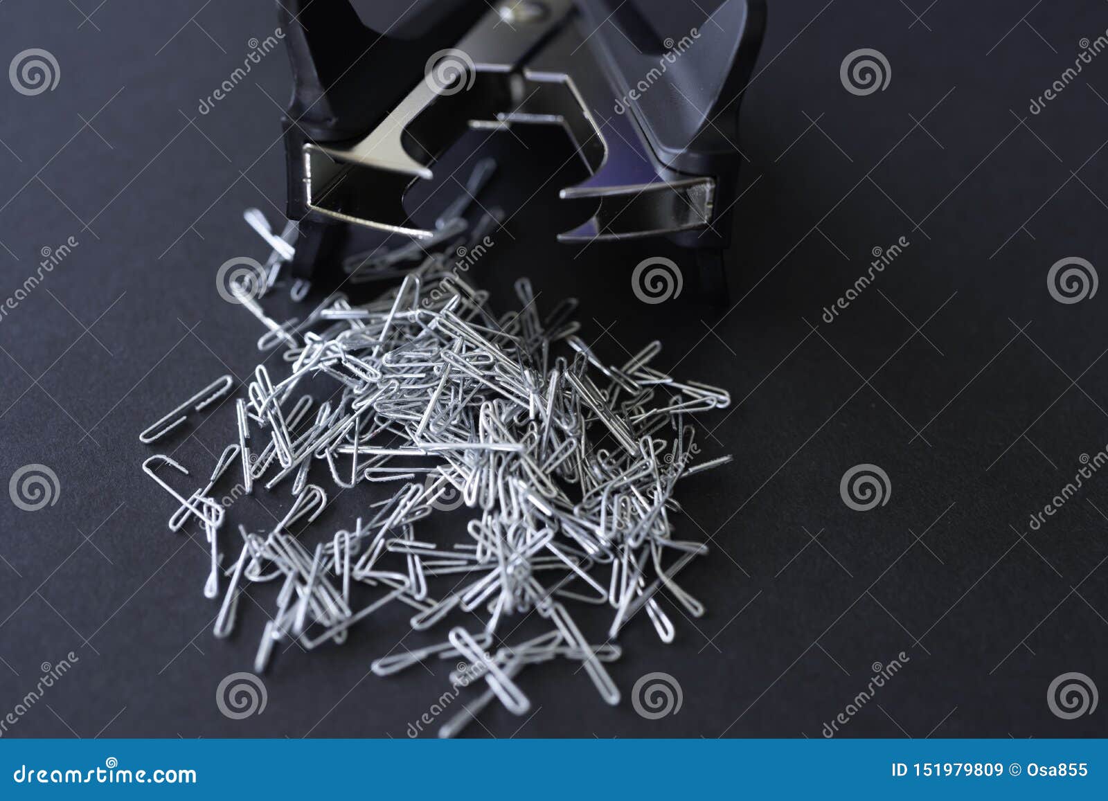 Staple Pin Remover with Pile of Staple Pins Stock Image - Image of ...