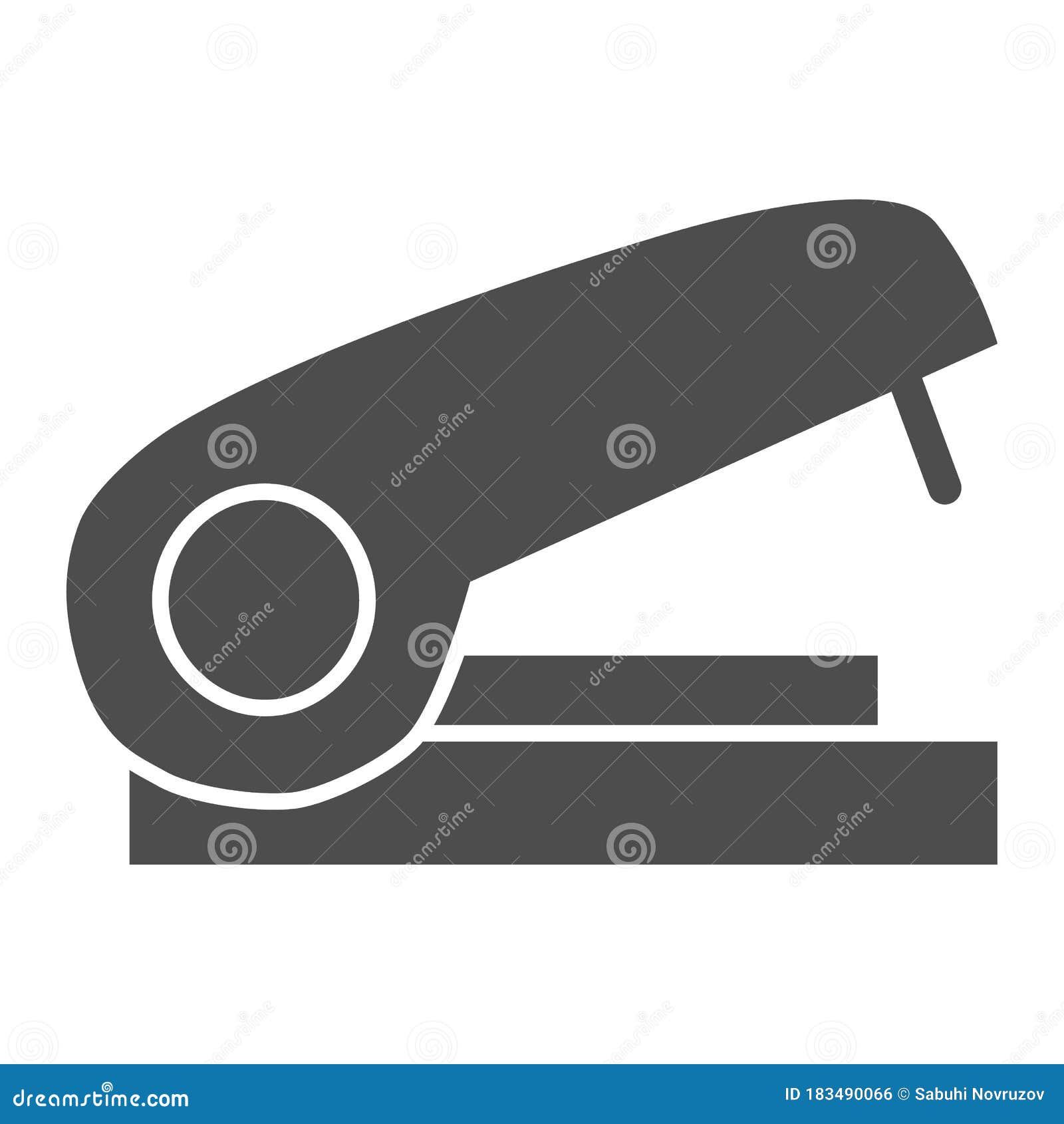 Stapler Solid Icon Stationery Concept Office Tool Vector Sign On White Background Stapler Symbol In Glyph Style For Stock Vector Illustration Of Long Pictogram