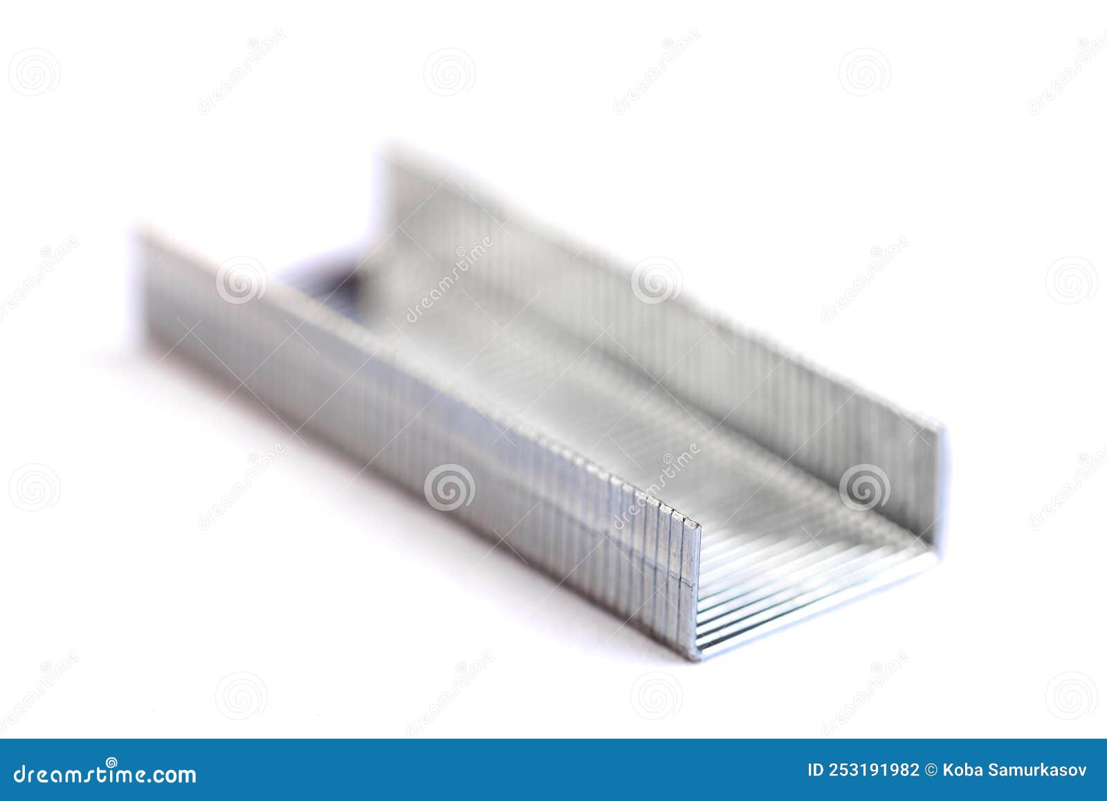 Staples for Staple Gun Isolated on White Background Stock Photo Image