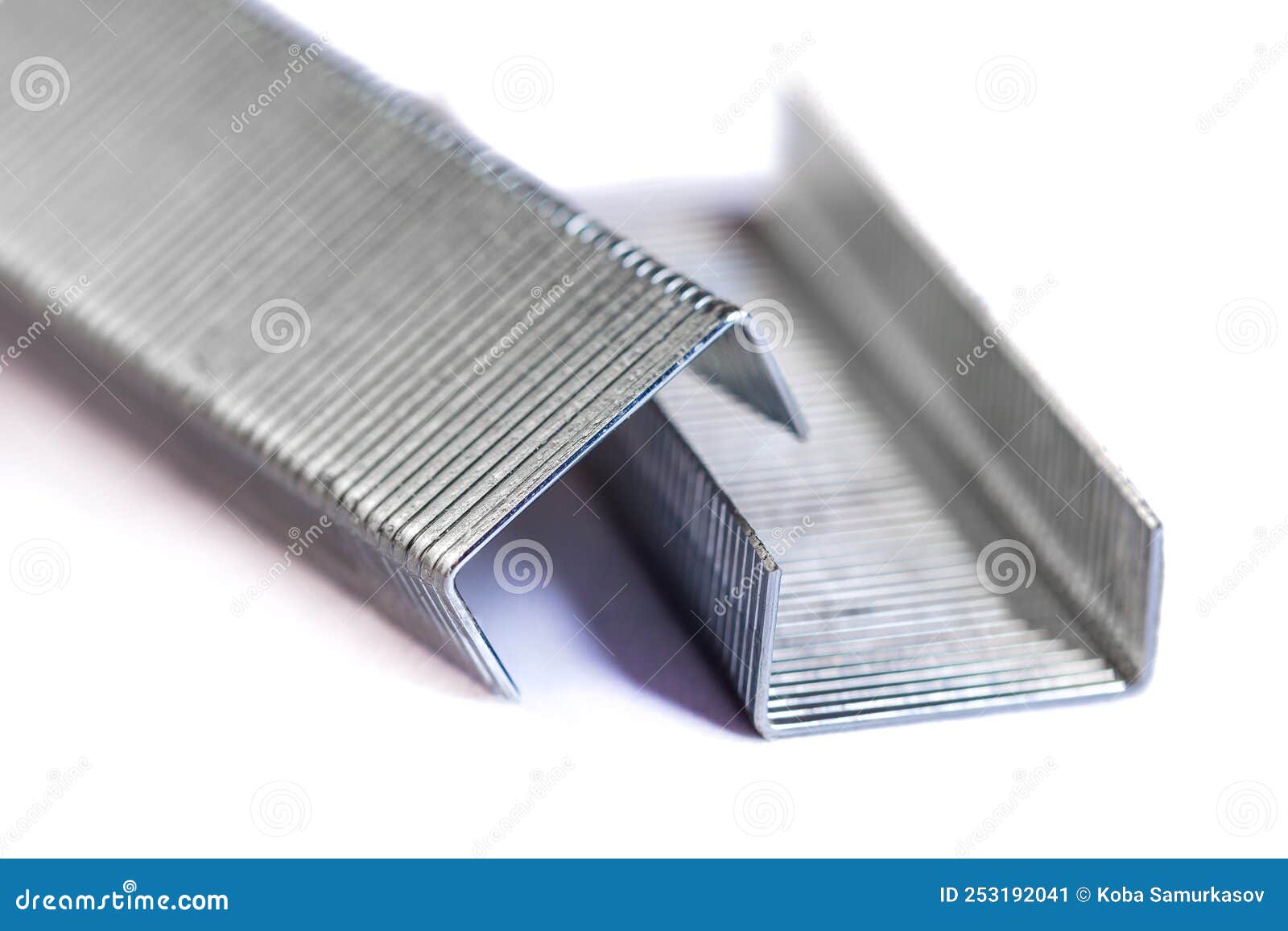 Staples for Staple Gun Isolated on White Background Stock Image Image