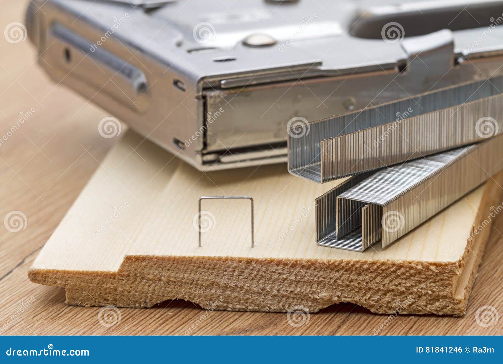 Staples for staple gun stock photo. Image of staples 81841246