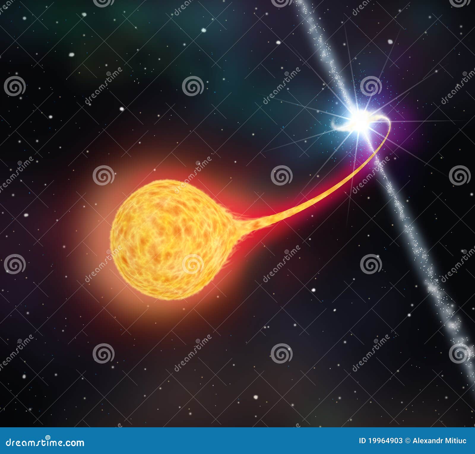 Star Absorption by a Black Hole Stock Illustration Illustration of