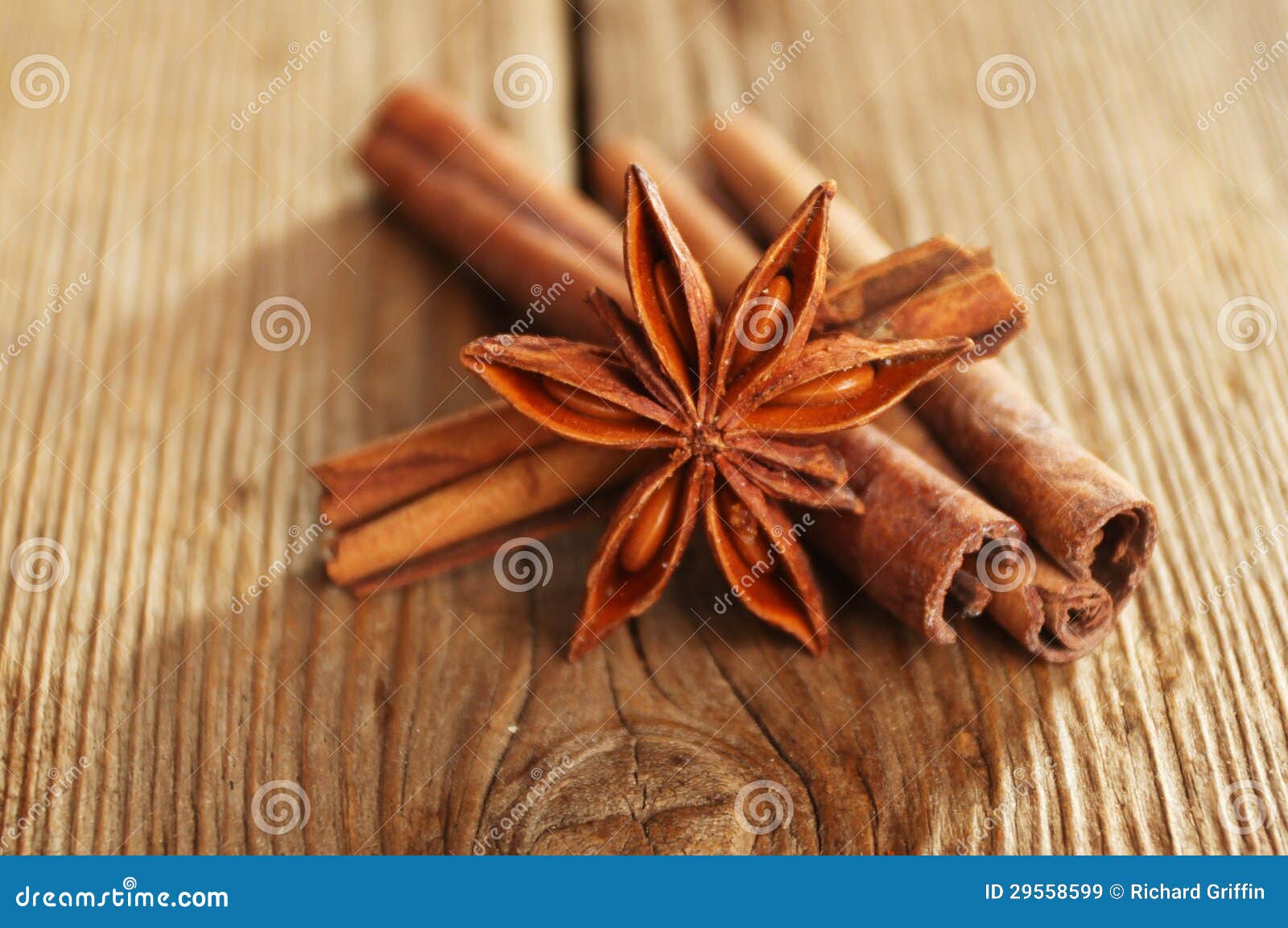 Star anise and cinnamon stock image. Image of wood, cinnamon 29558599