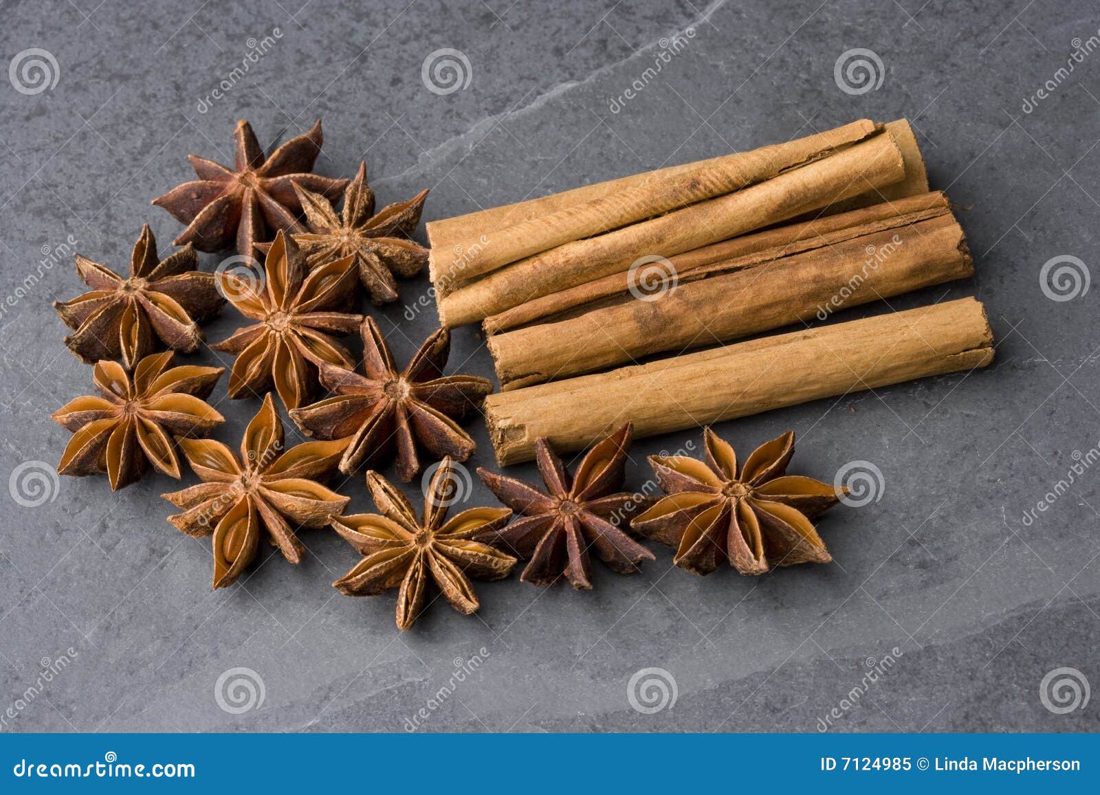 Star Anise and Cinnamon stock image. Image of spices, anise 7124985