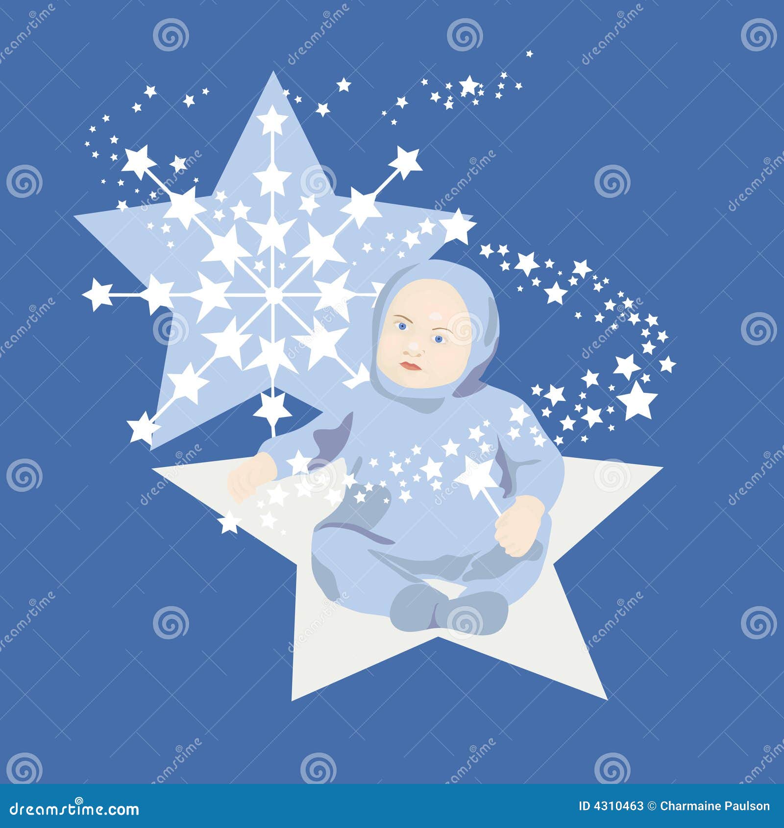 Star Baby Boy stock vector. Illustration of abstract, color 4310463