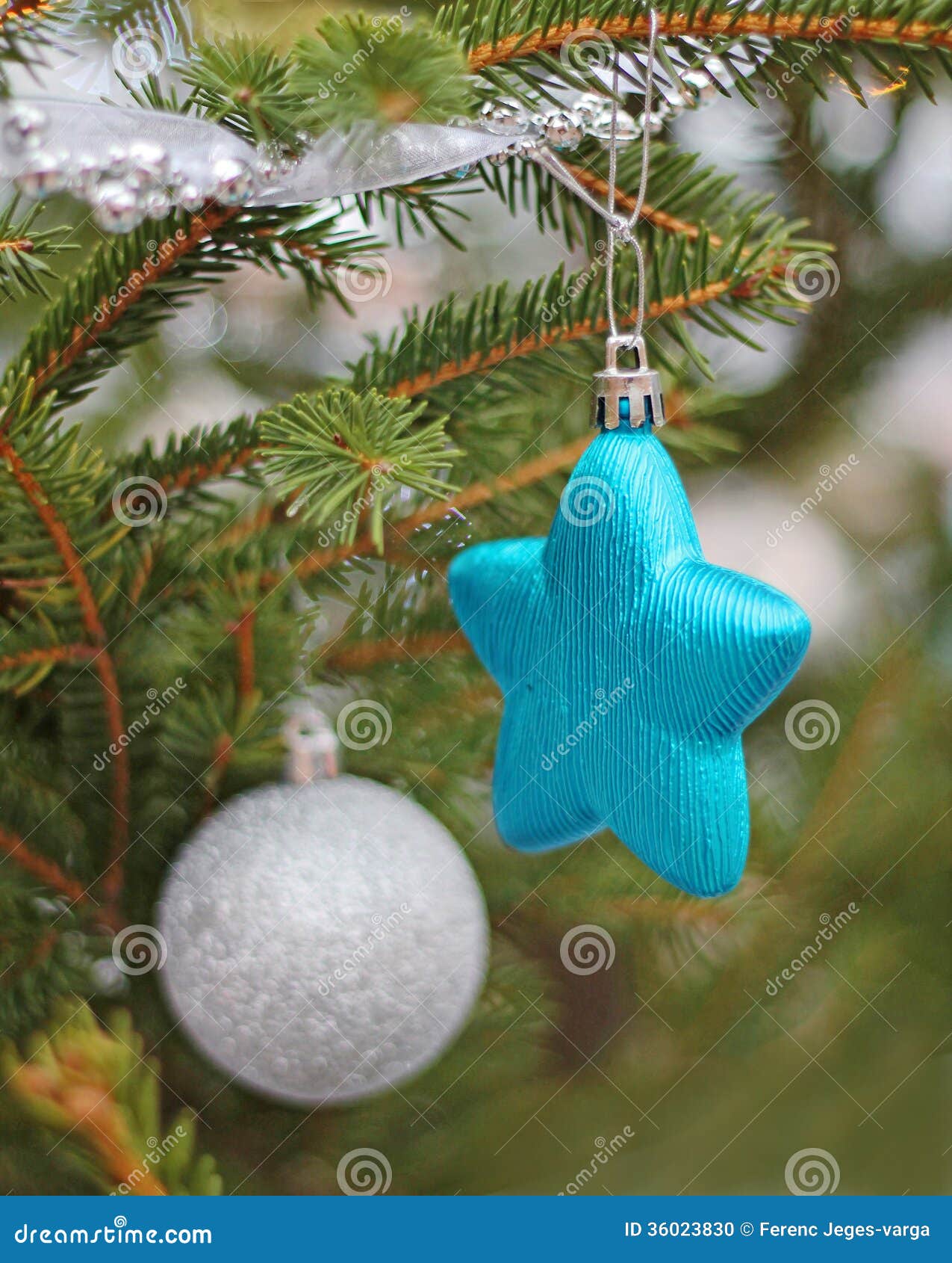 Star on the christmas tree stock photo. Image of ornament 36023830