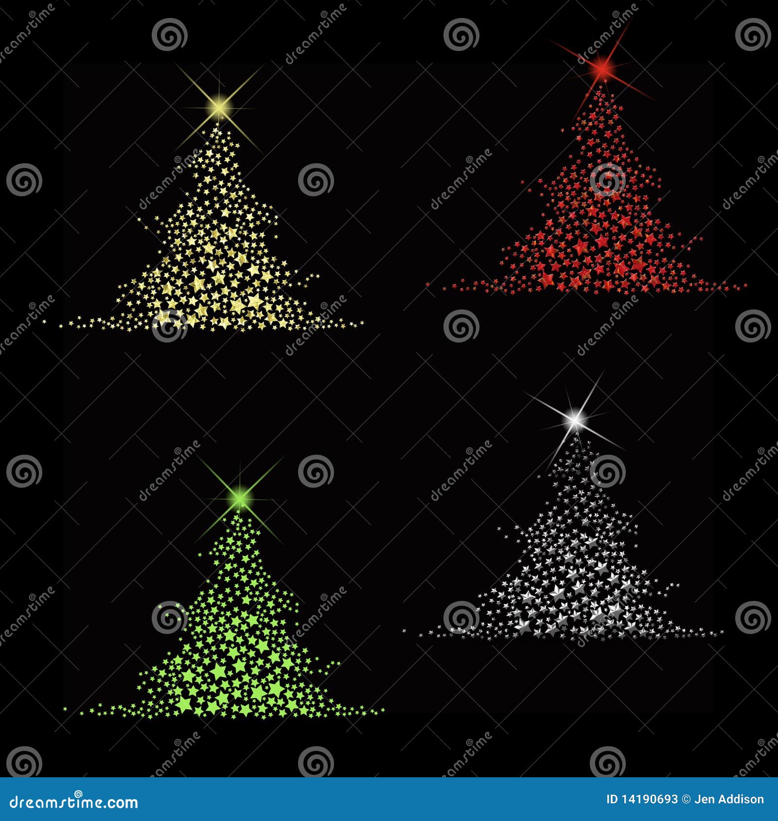 Star christmas tree vector stock vector. Illustration of diamond 14190693