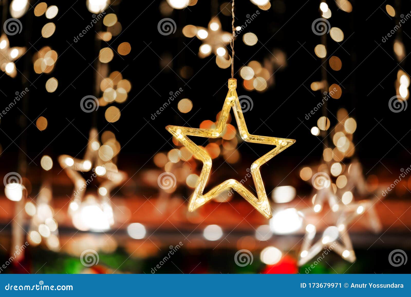 Star Christmas Winter Decoration Light Illumination in Outdoor Market ...