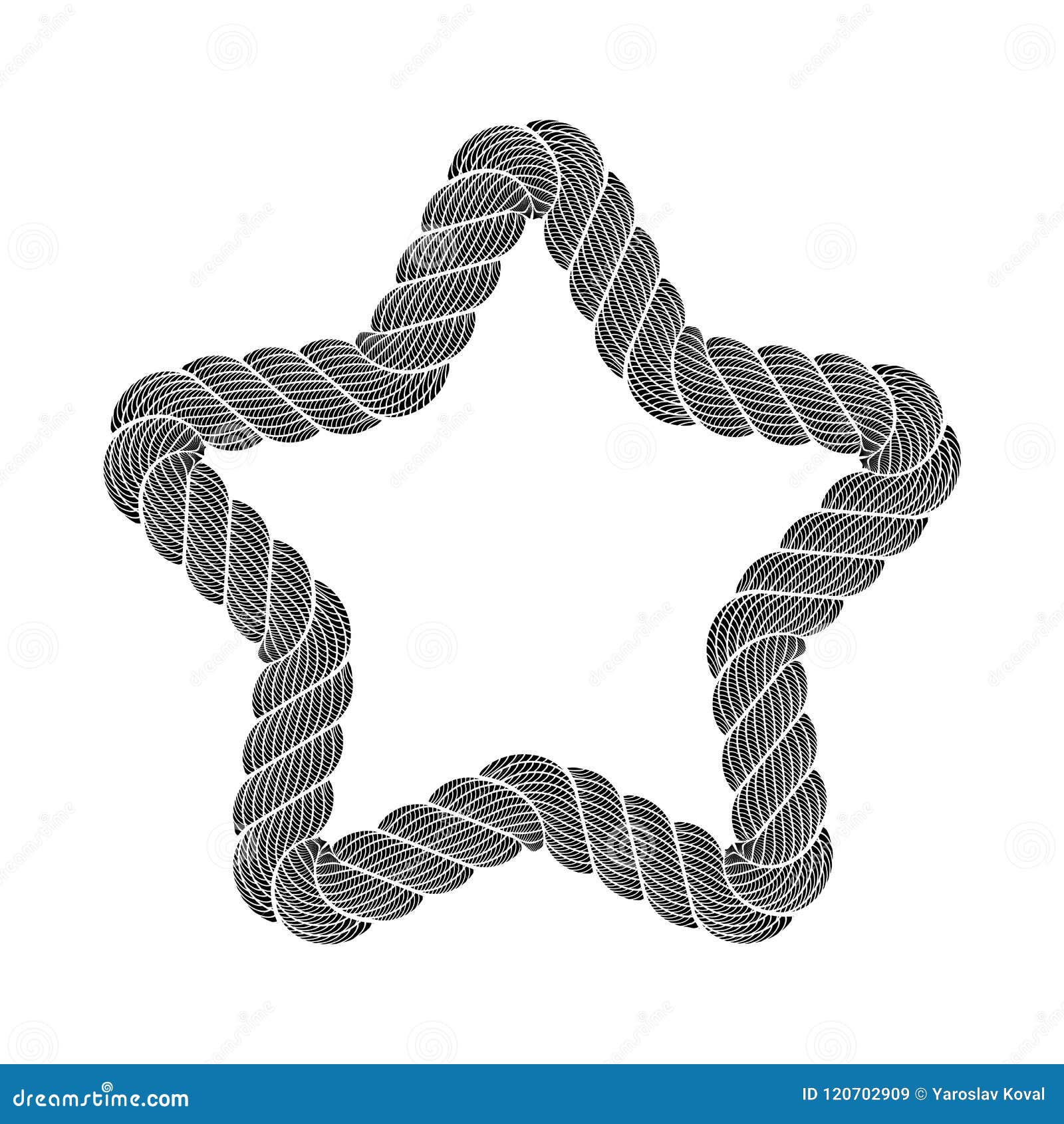 star clasic from rope weaving loop, simple style