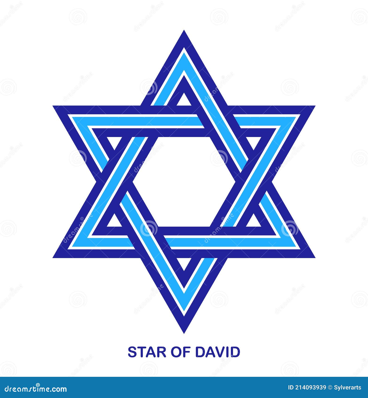 Star Of David Ancient Jewish Symbol Made In Modern Linear Style Vector