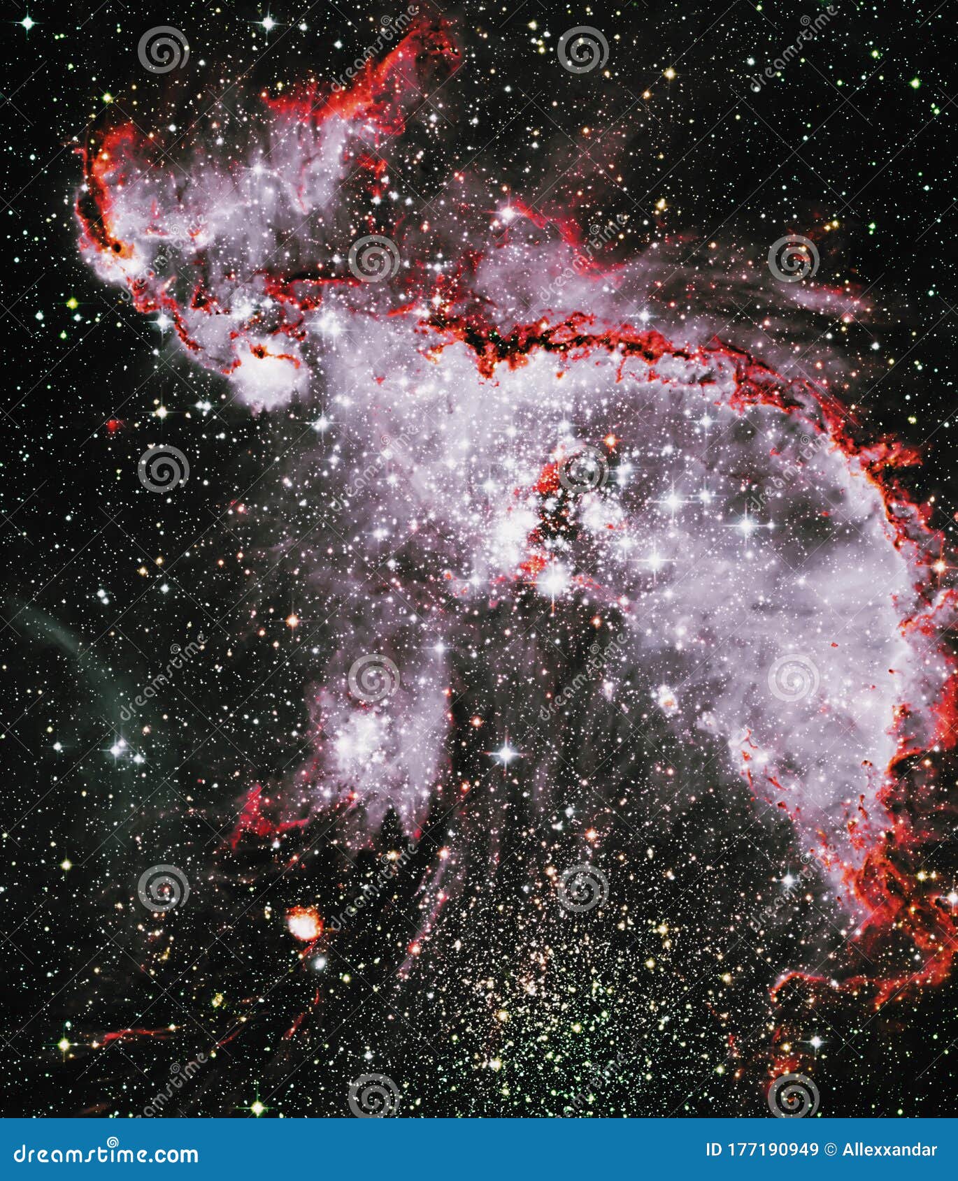 star forming region in the small magellanic cloud. s of this image furnished by nasa. retouched image