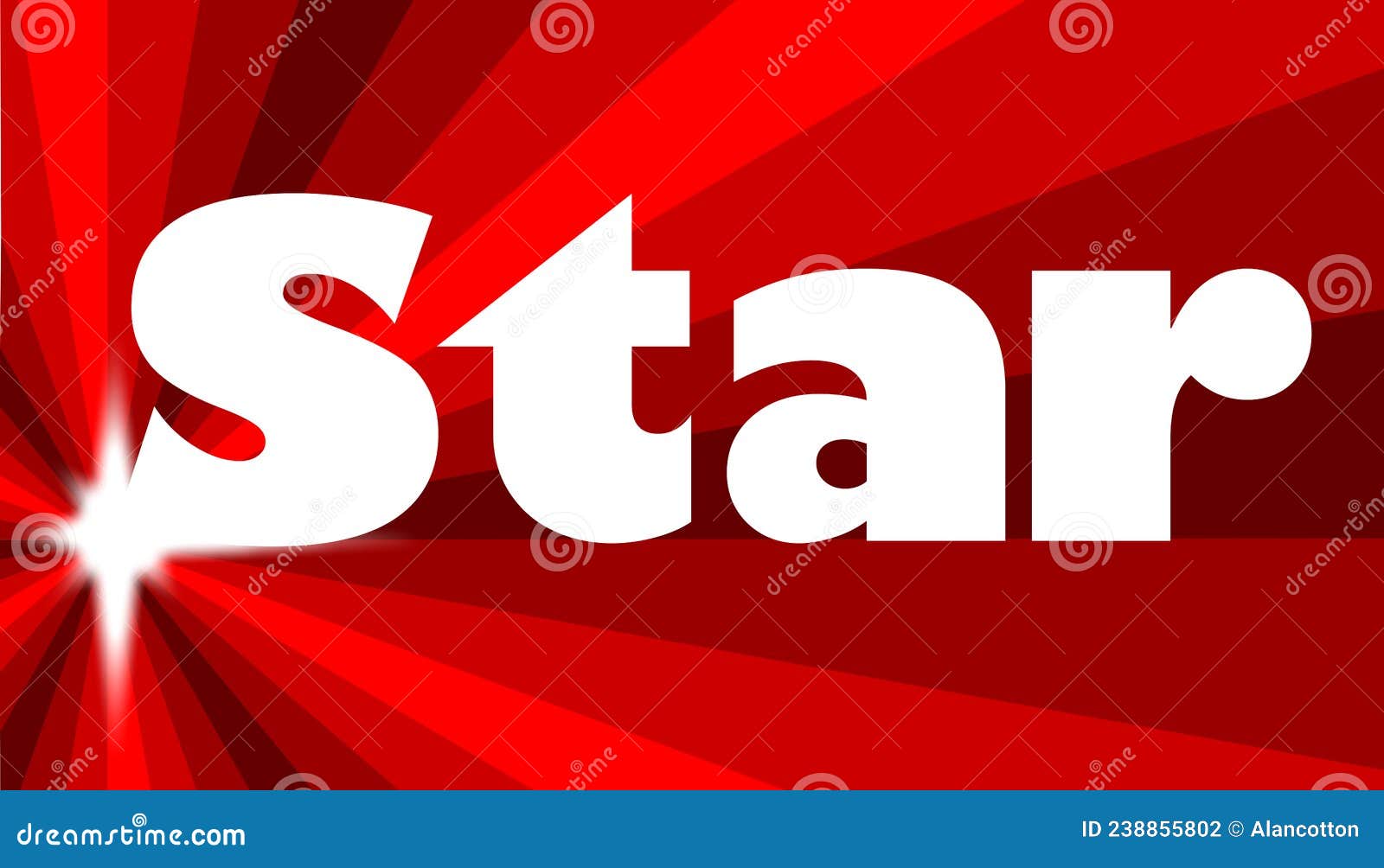 Star Girl Name with Bright Star Background Stock Vector Illustration