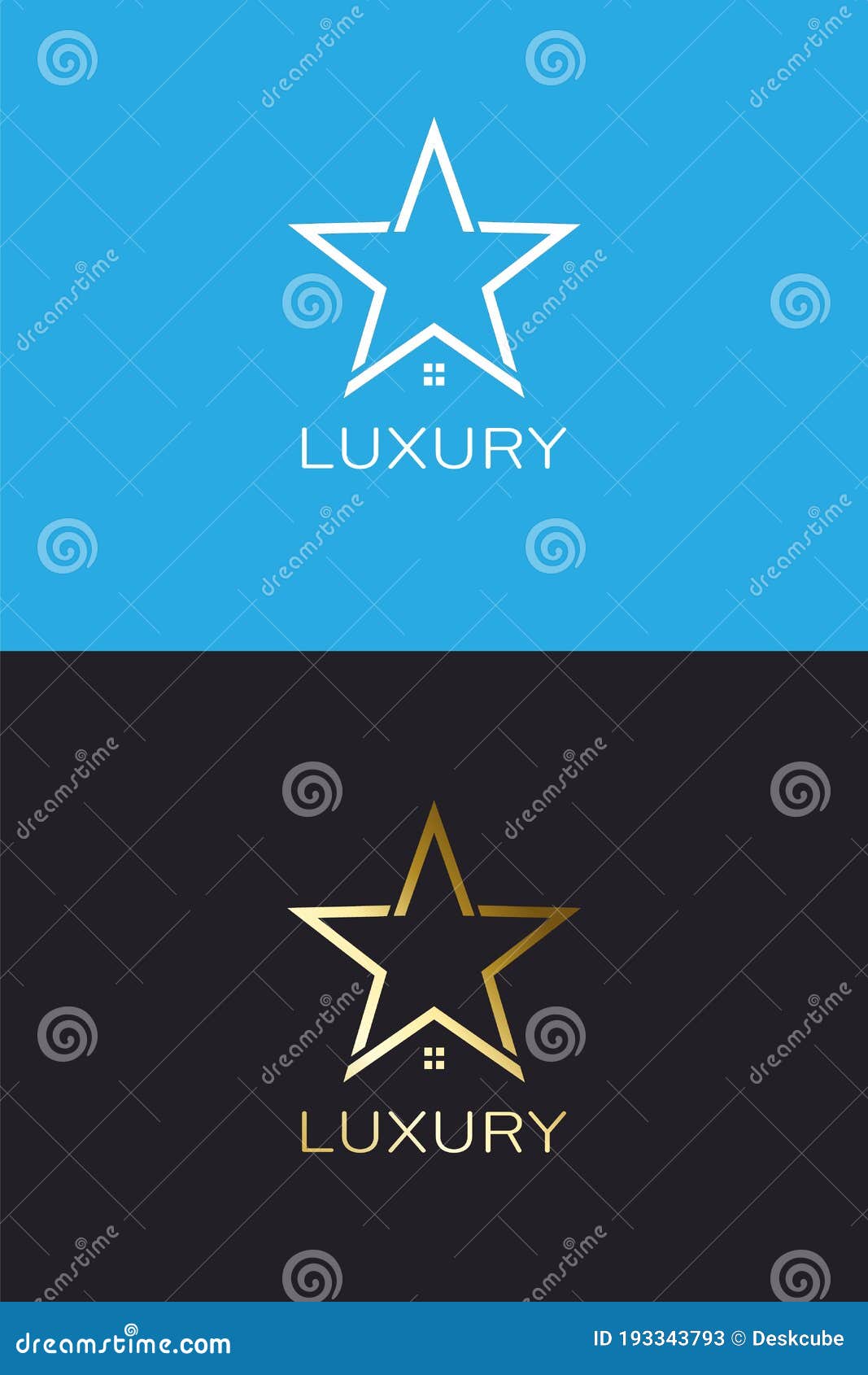 Star House Real Estate . Logo Design Stock Vector Illustration of