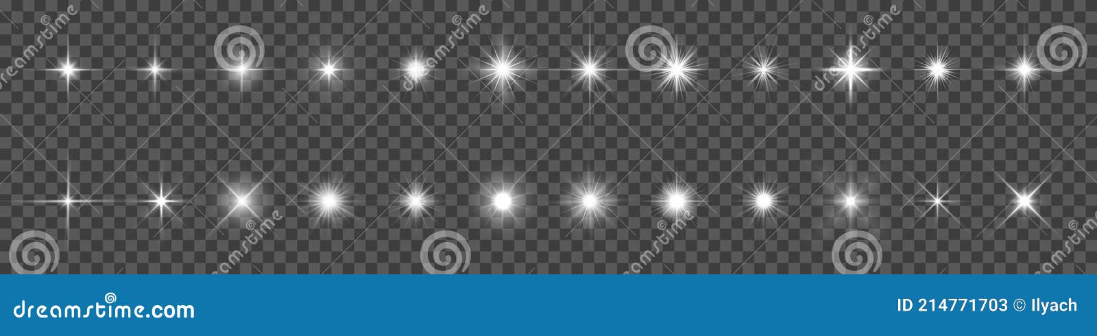 star light and shine glow,  sparks and bright sparkles effect on transparent background. stars flare and starlight flash