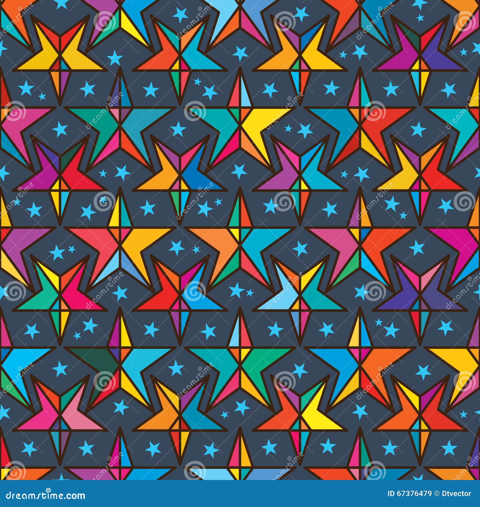 star line color symmetry seamless pattern