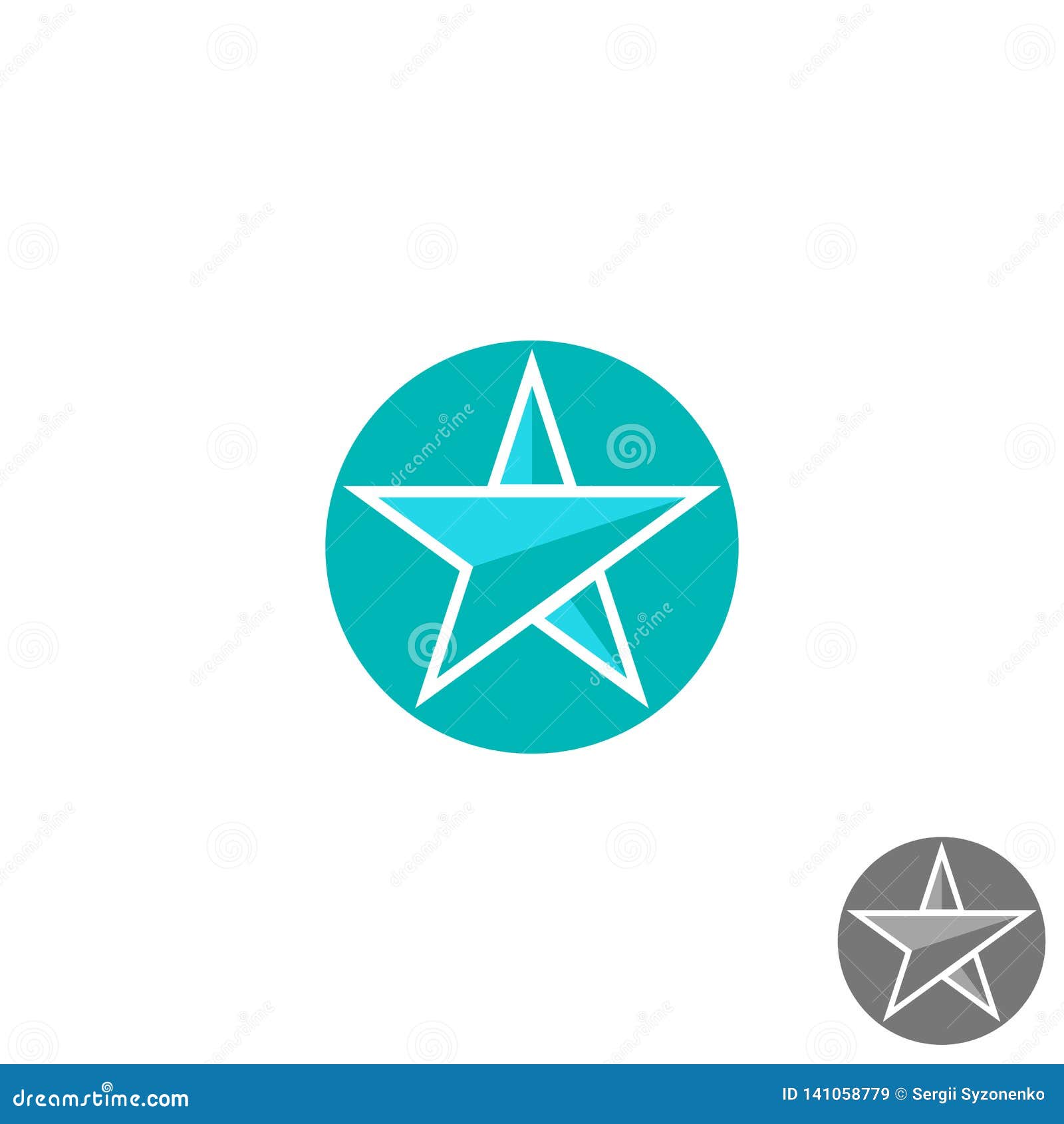 Premium Vector | The logo of the stars inside the red circle