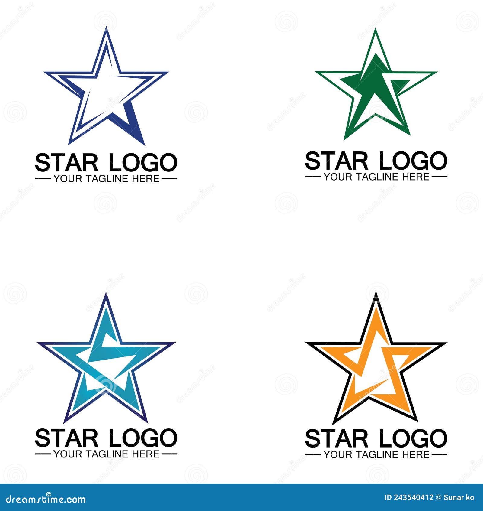 Star Logo Template Vector Icon Illustration Design Vector Stock Vector