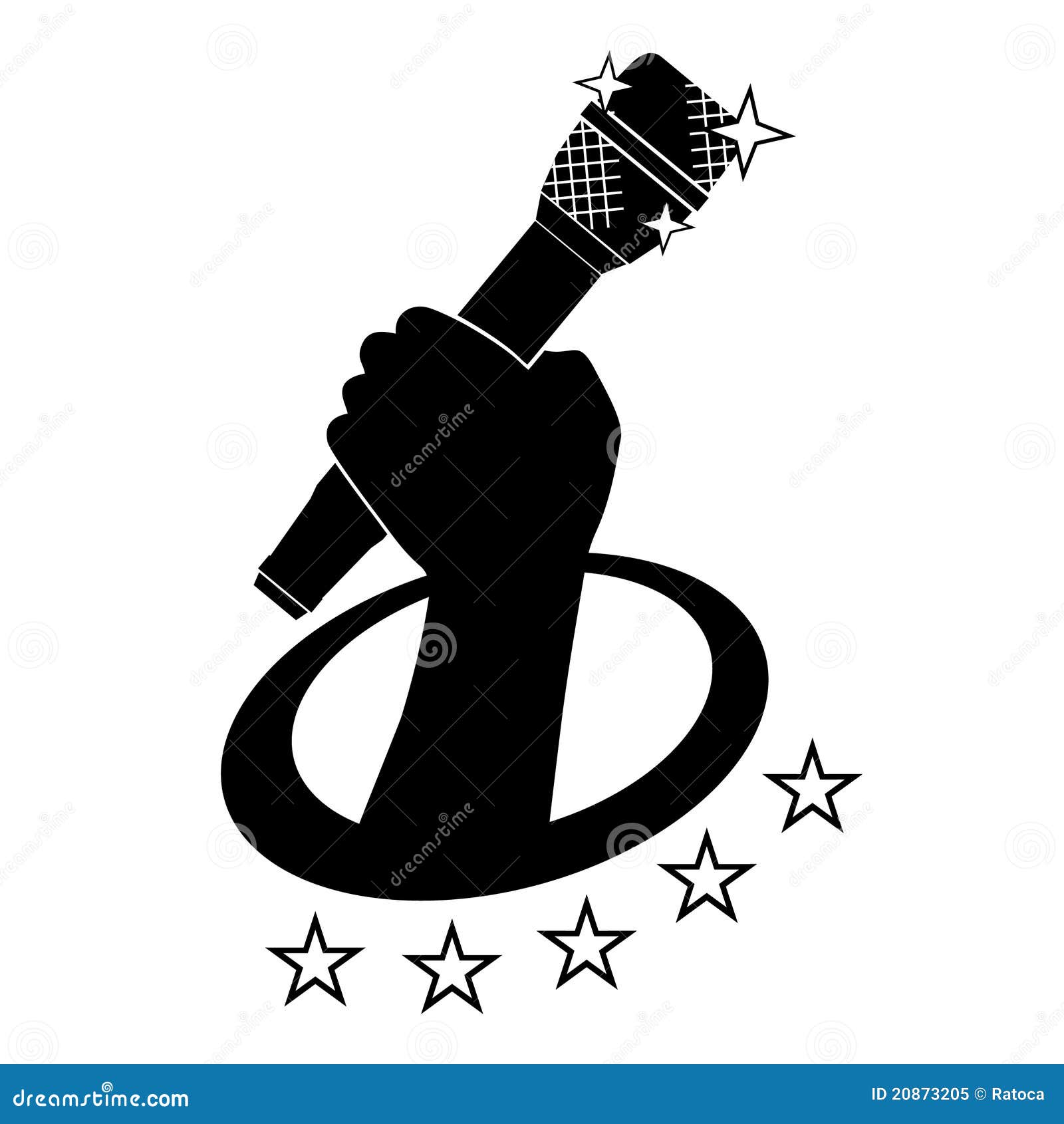 Star music stock vector. Illustration of emblem, karaoke - 20873205
