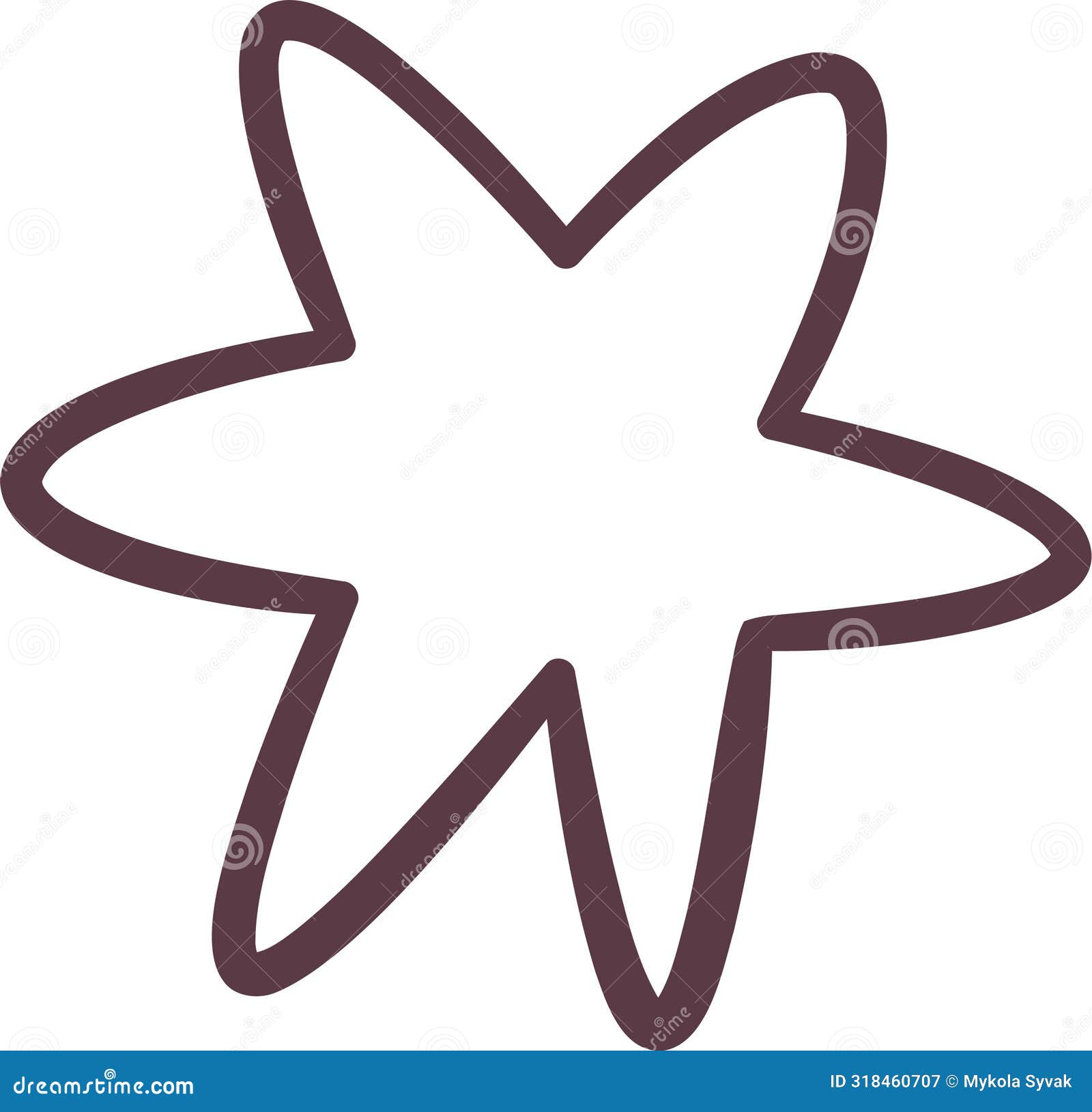 Star Outline Icon stock illustration. Illustration of flat 318460707