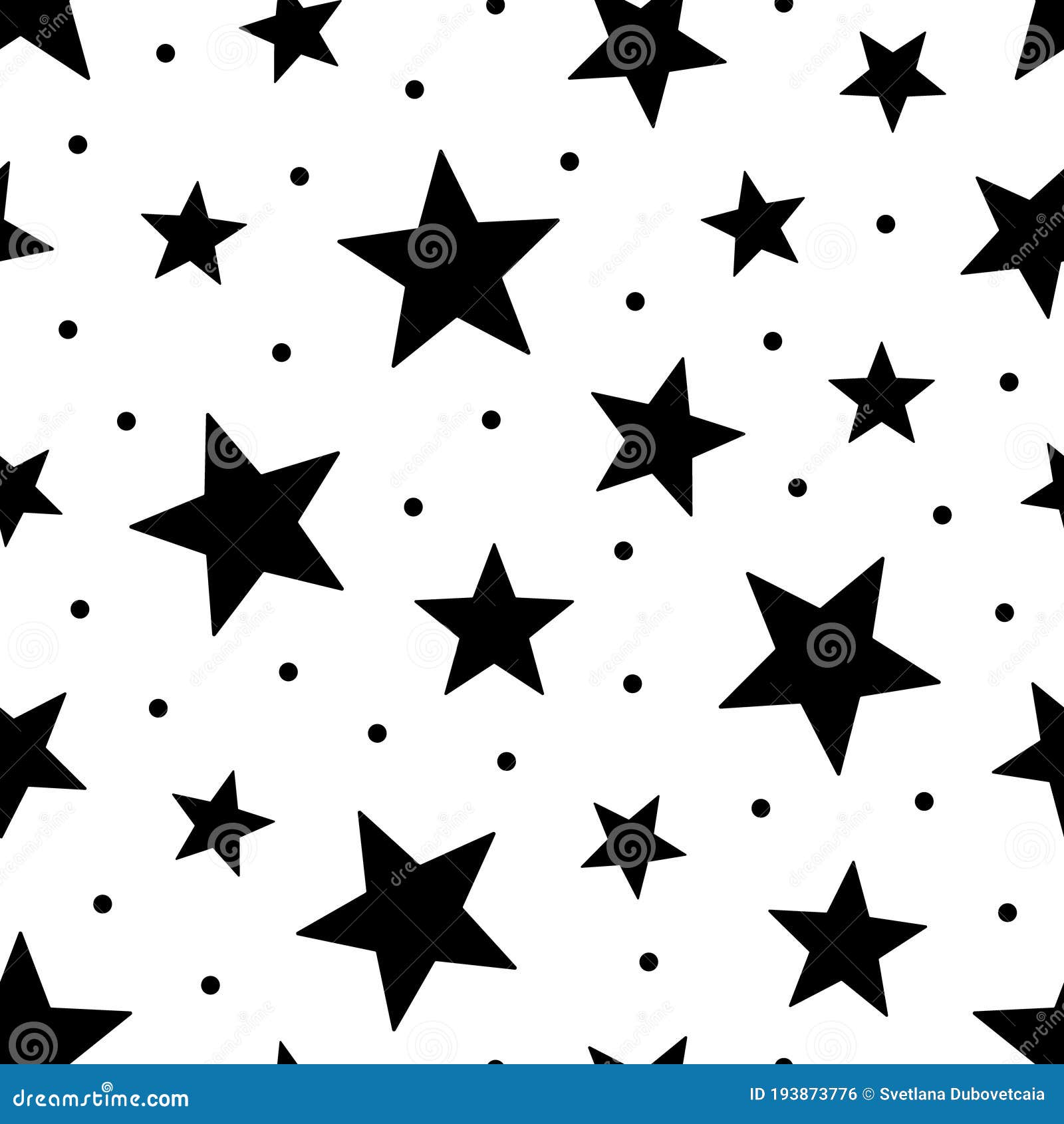 Star Seamless Pattern Stars Background For Prints Stock Vector