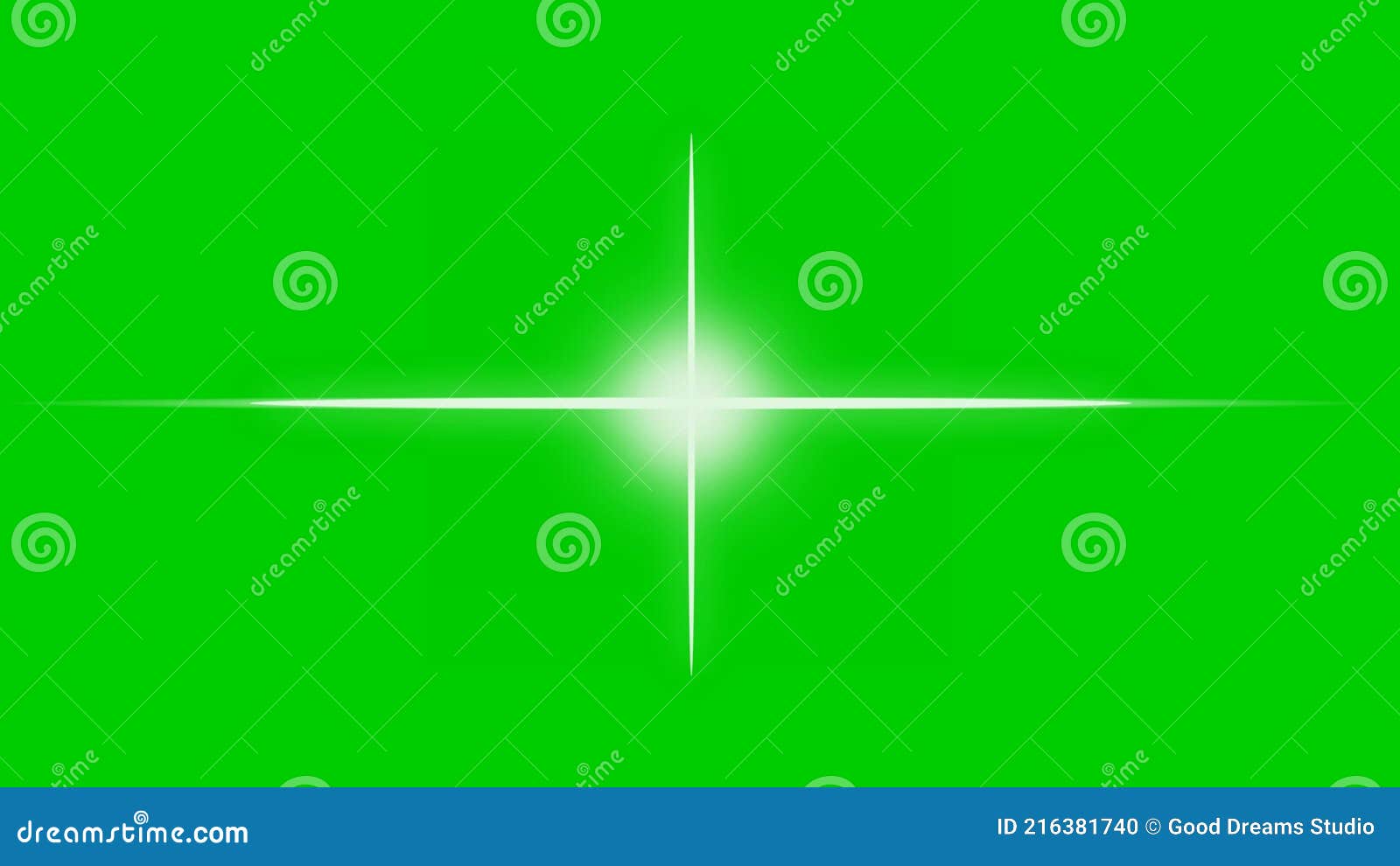 Star Shine Effect on Green Screen Background, Star Animation. Stock
