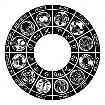 Star Signs Zodiac Horoscope Astrology Icon Set Stock Vector ...