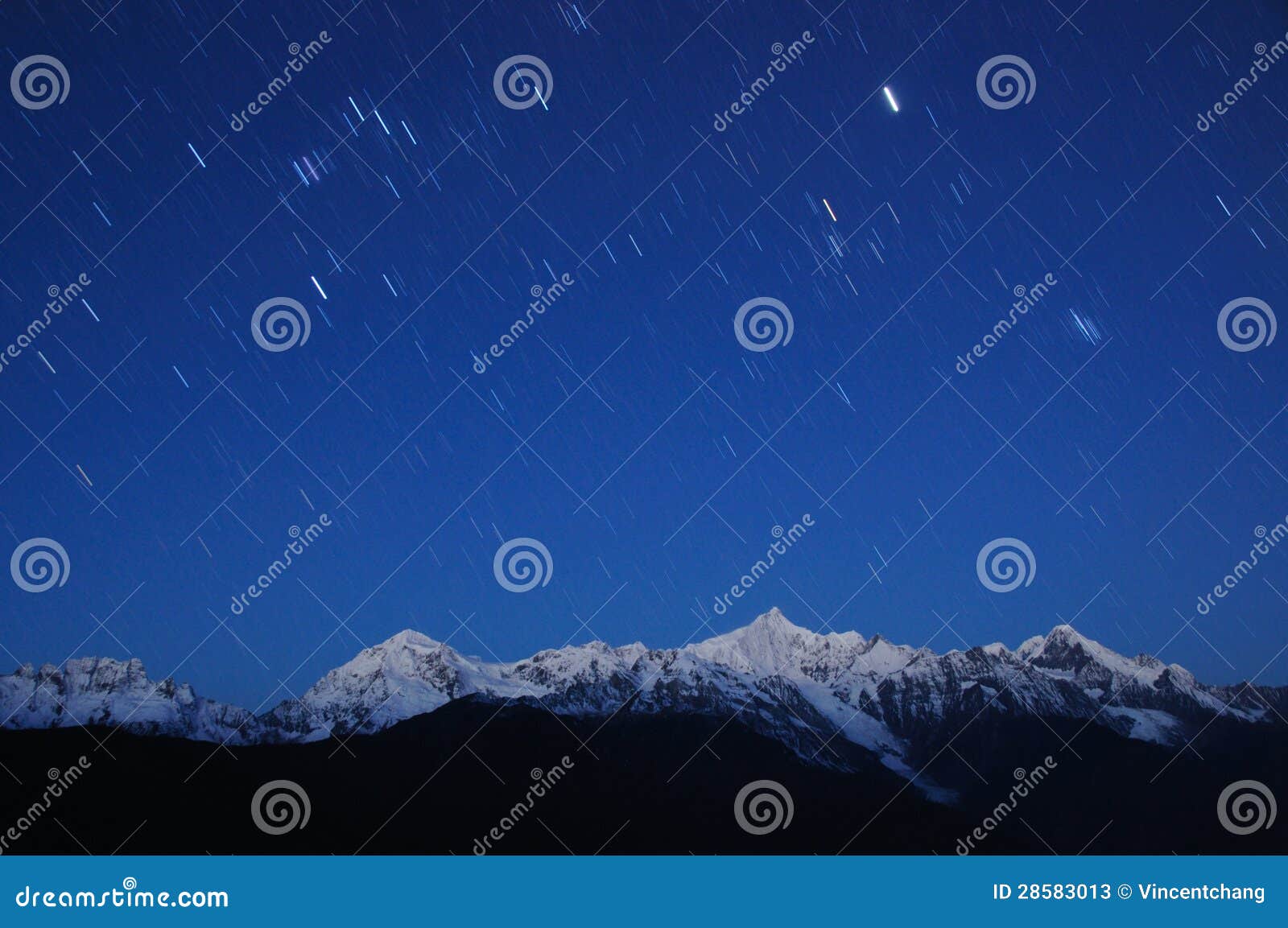 Star and snow Mountain stock image. Image of blue, amaze 28583013