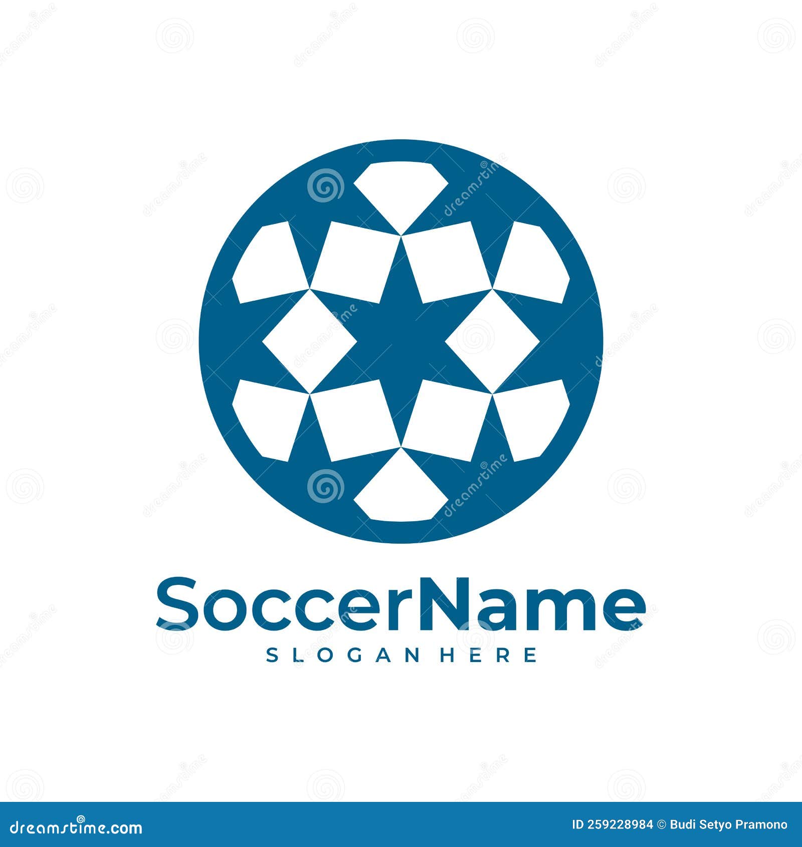 Star Soccer Logo Template, Football Star Logo Design Vector Stock
