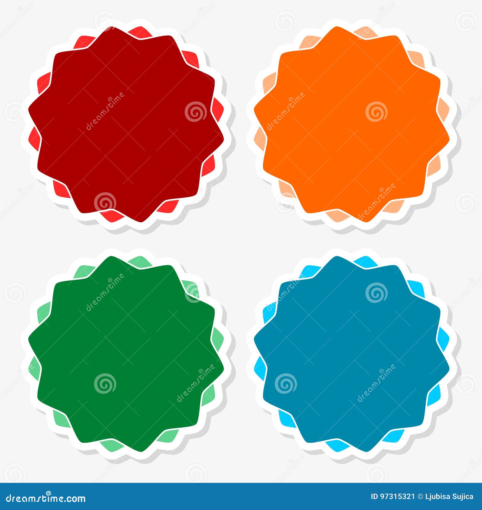 Starburst, badge shapes stock vector. Illustration of empty 97315321