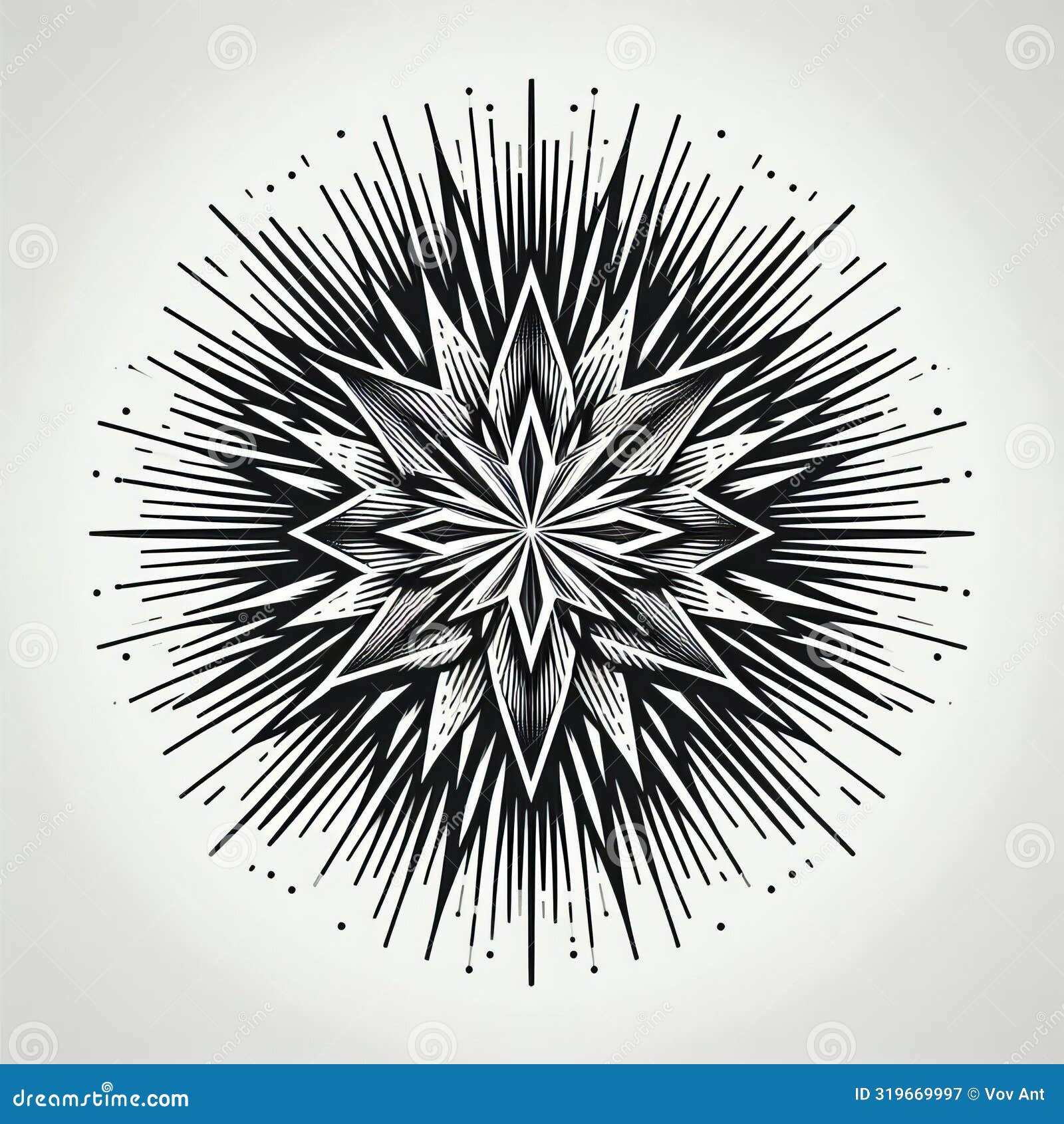 64 33. starburst_ a  with radiating lines resembl