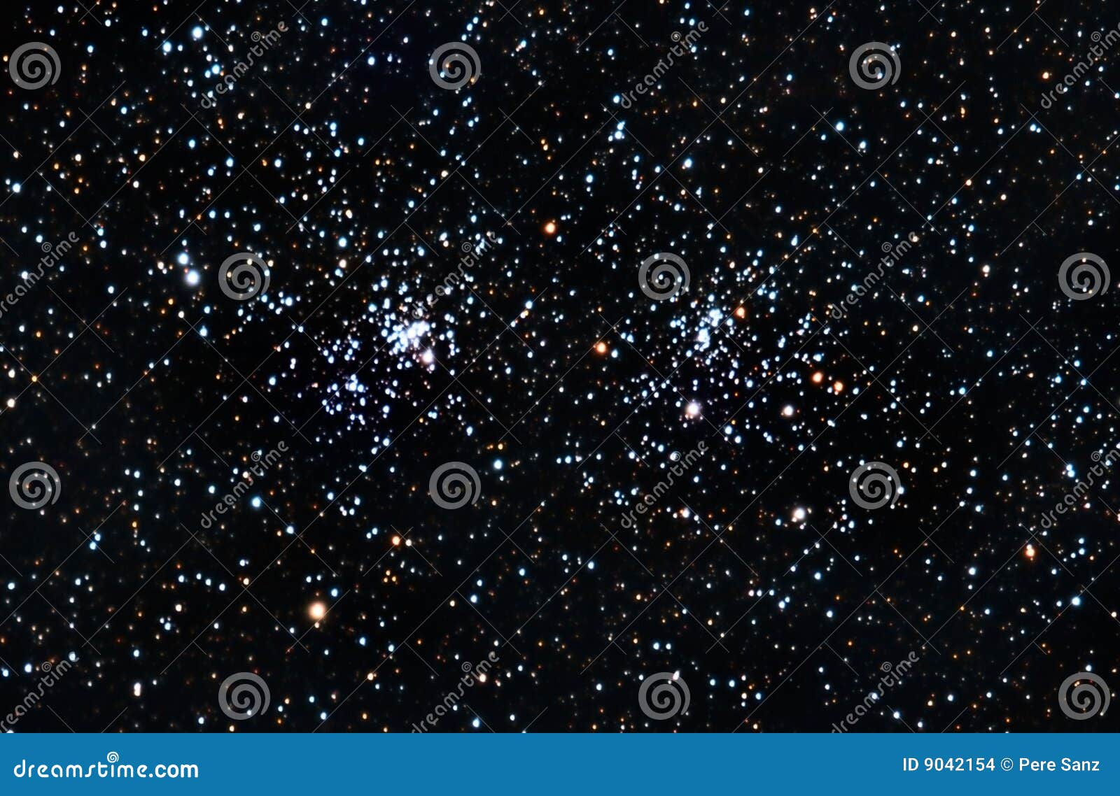 starfield. a double stars cluster