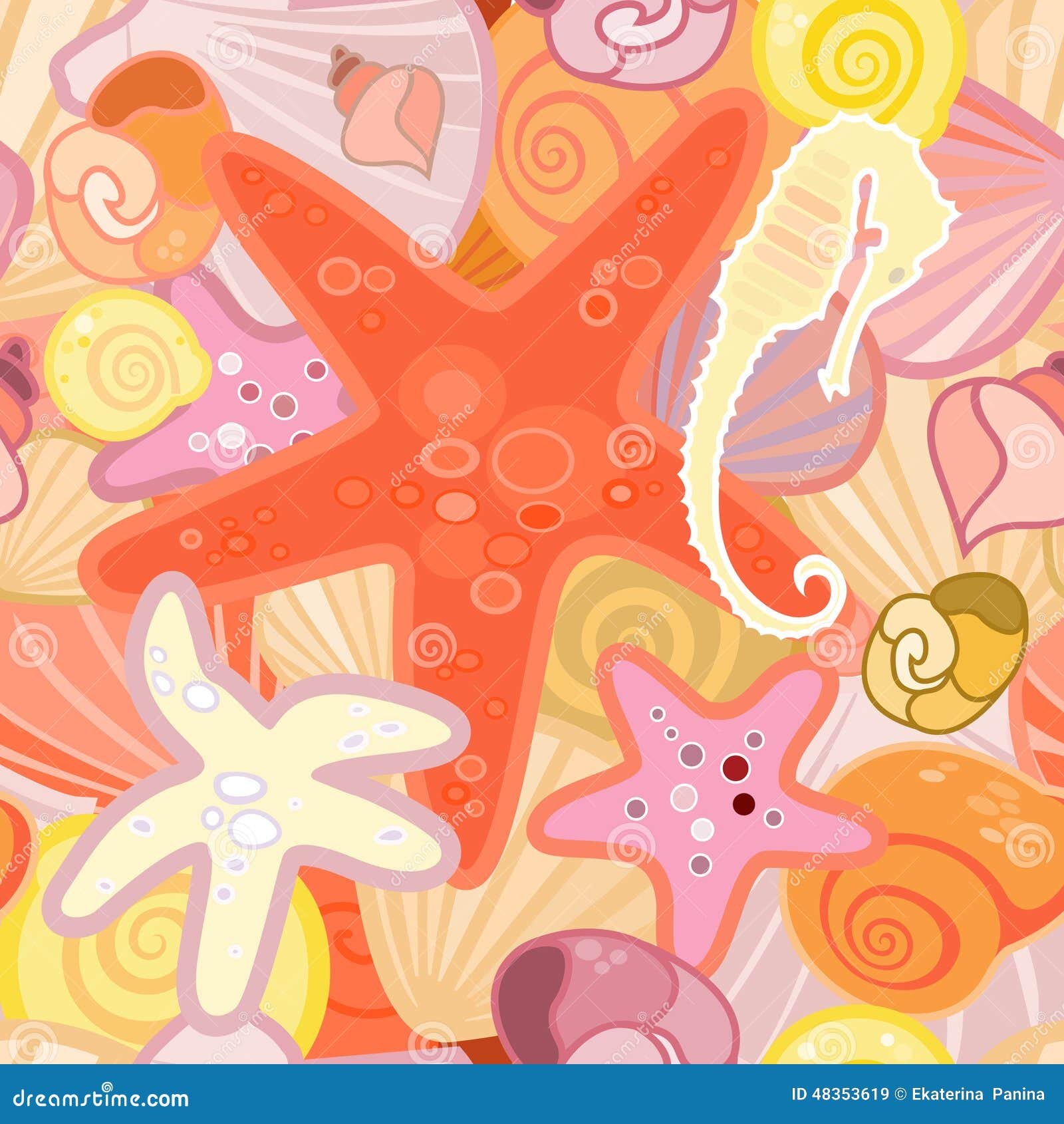 starfish background in crustacean