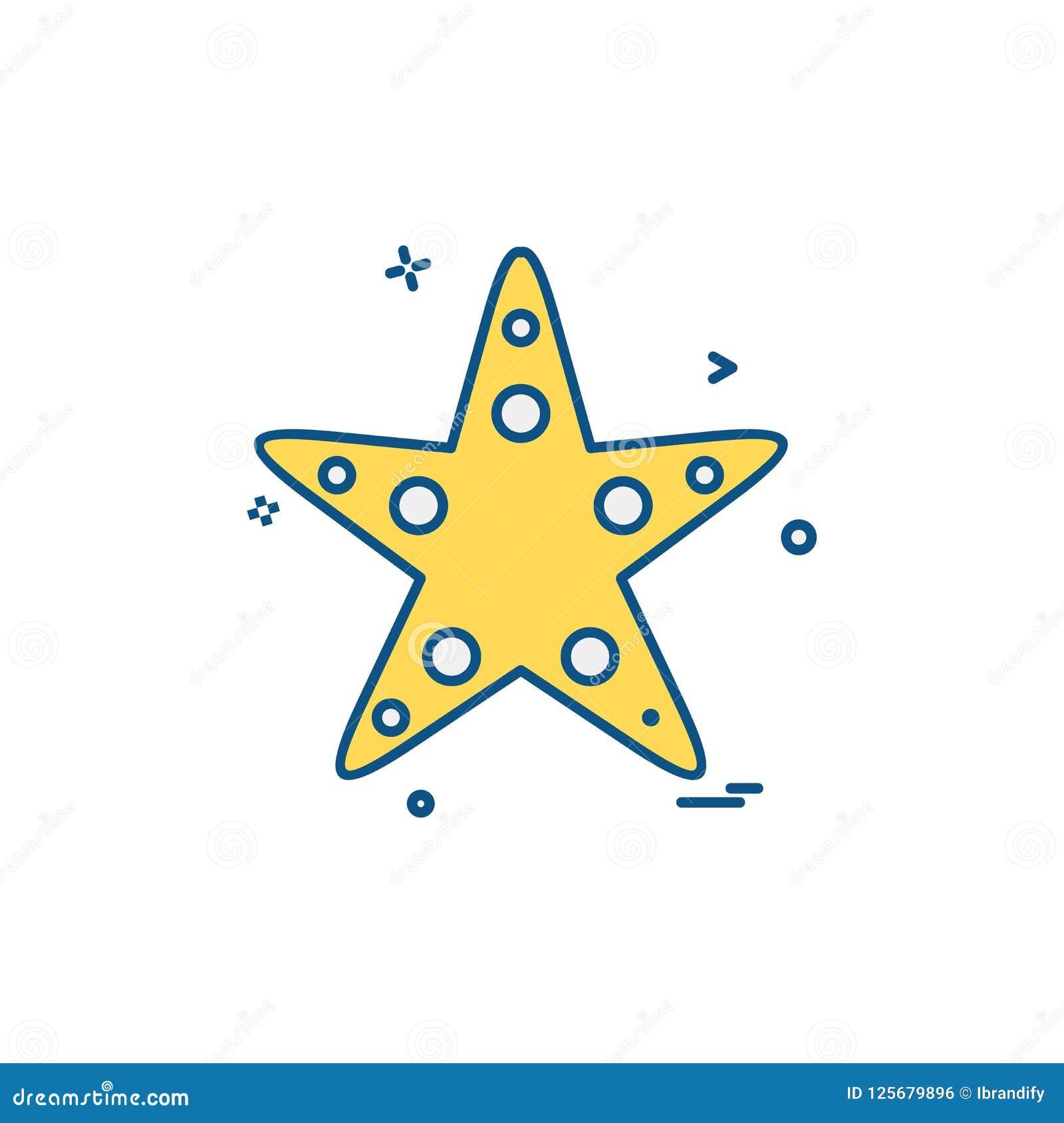 Download Starfish Icon Design Vector Stock Vector - Illustration of underwater, dolphin: 125679896