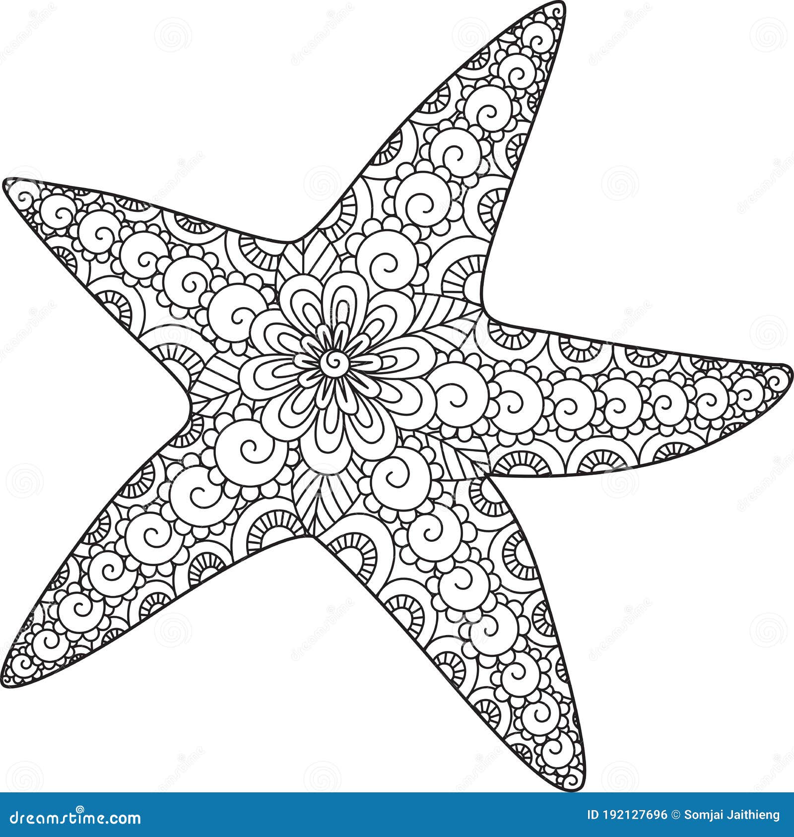 View Coloring Page Of A Starfish Images