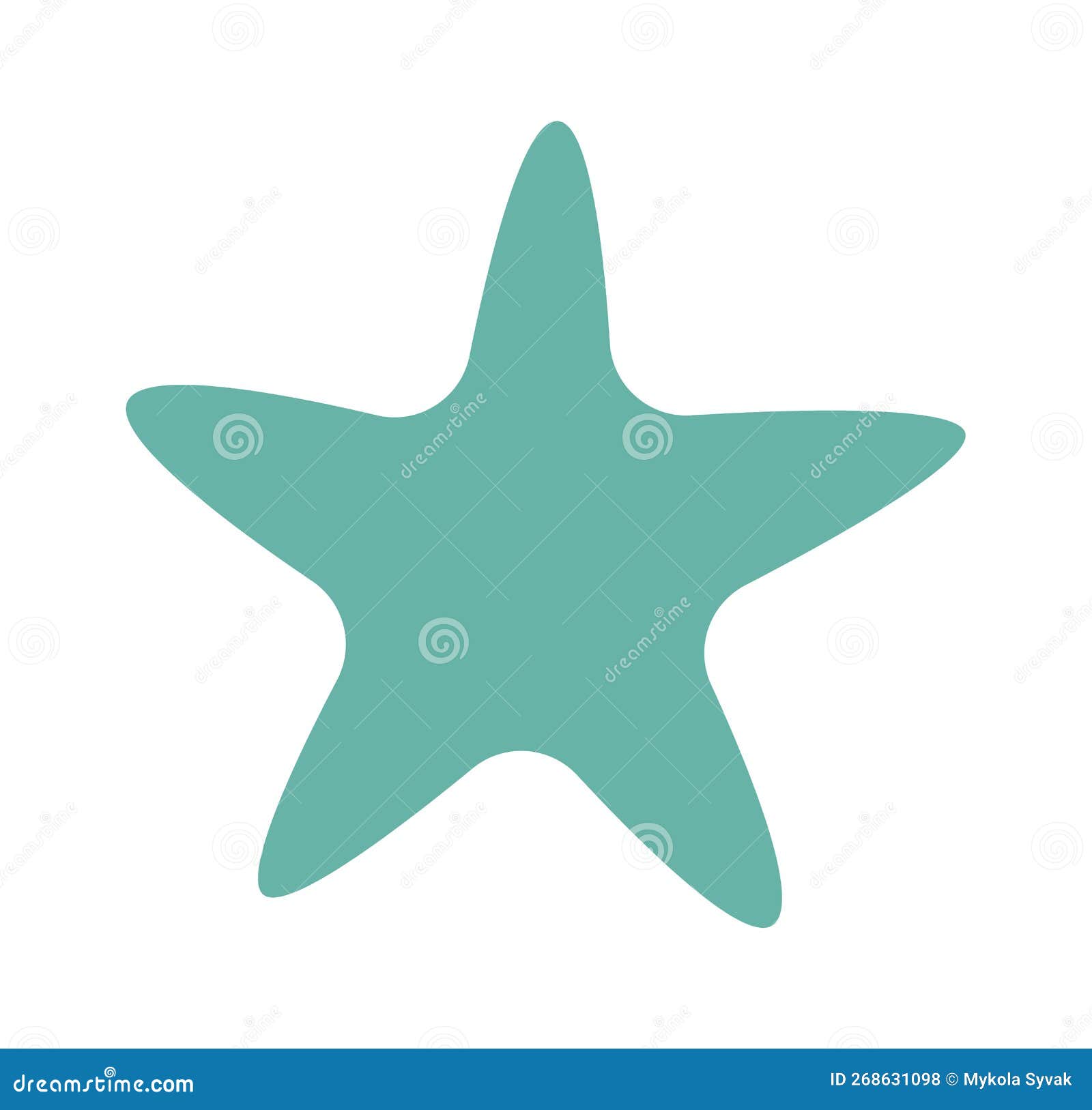 starfish  flat icon marine animal silhouette