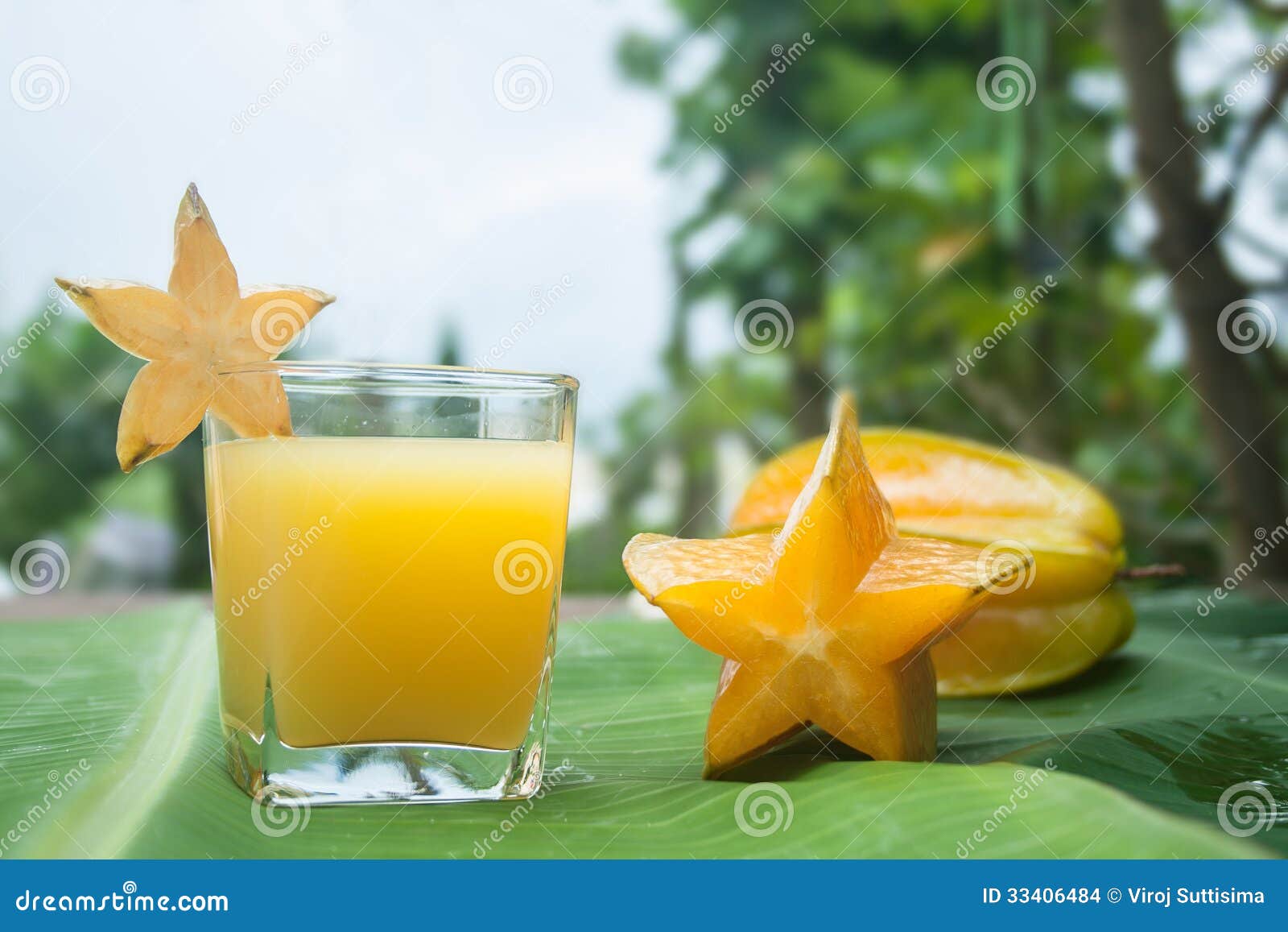 Starfruit and Starfruit Juice. Stock Photo Image of garden, juicy