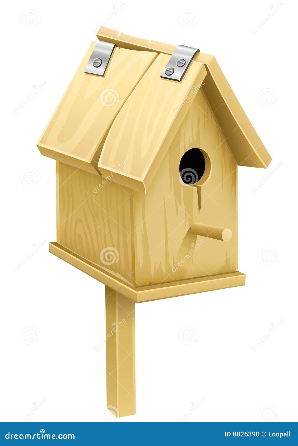 Starling-casa De Madera - Casera Para Los Pájaros Stock de ilustración -  Ilustración de madera, fondo: 8826390