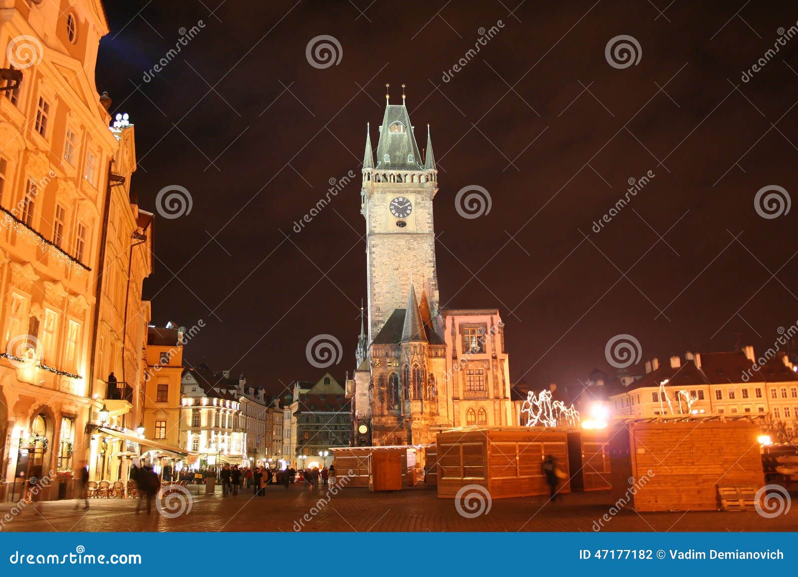 staromestske square in the city of prague for christmas
