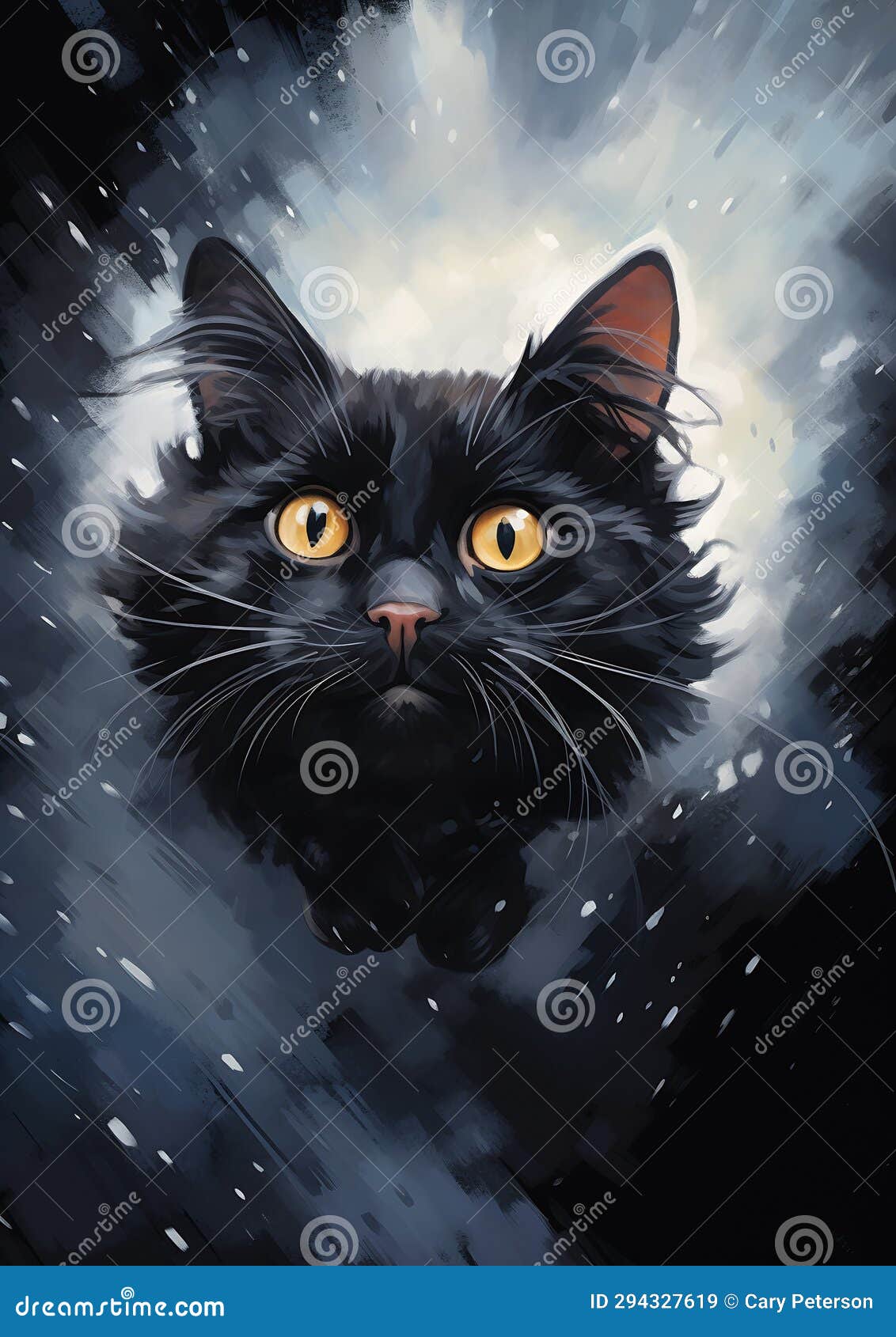 starry snowscape: a black kitten's epic roleplaying adventure