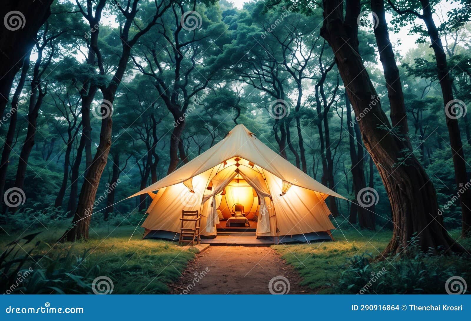 Starry Tranquility Camping Under the Celestial Canopy Stock