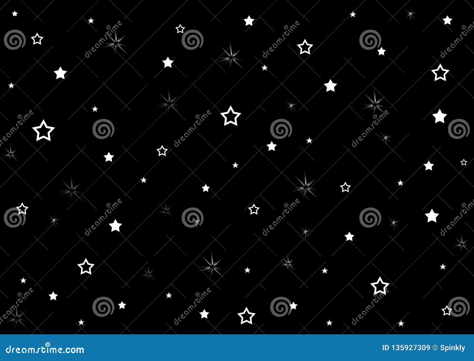 Stars on Black Background Wallpaper Design Stock Illustration -  Illustration of created, color: 135927309