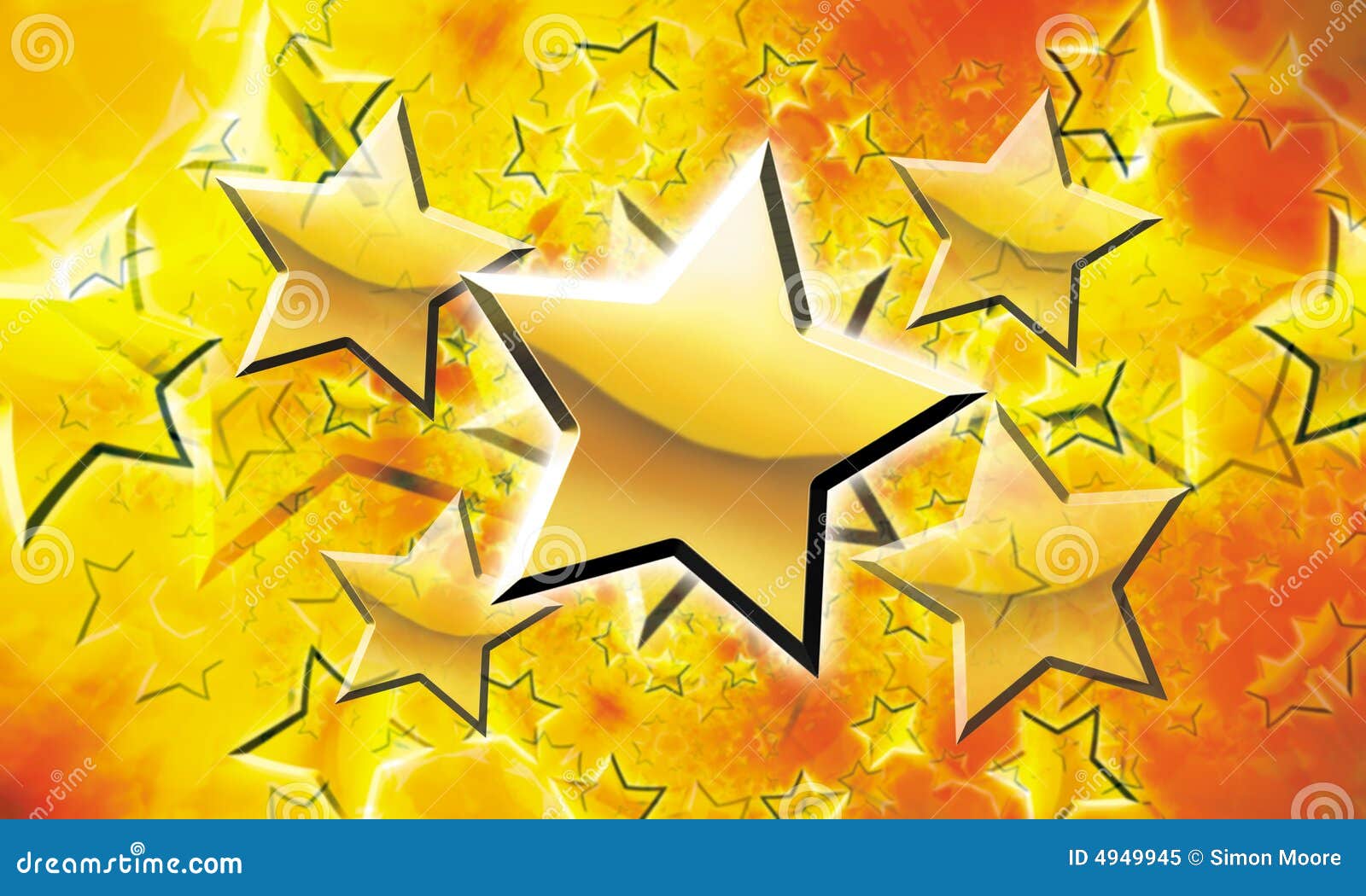 Stars Cascade Illustration Royalty Free Stock Photo Image 4949945