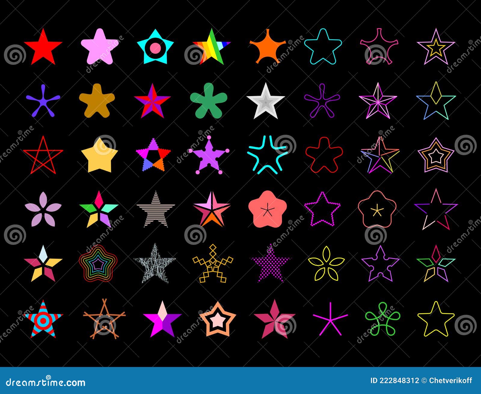 Star Shapes Vector Symbols Stock Vector Illustration Of Sign 222848312